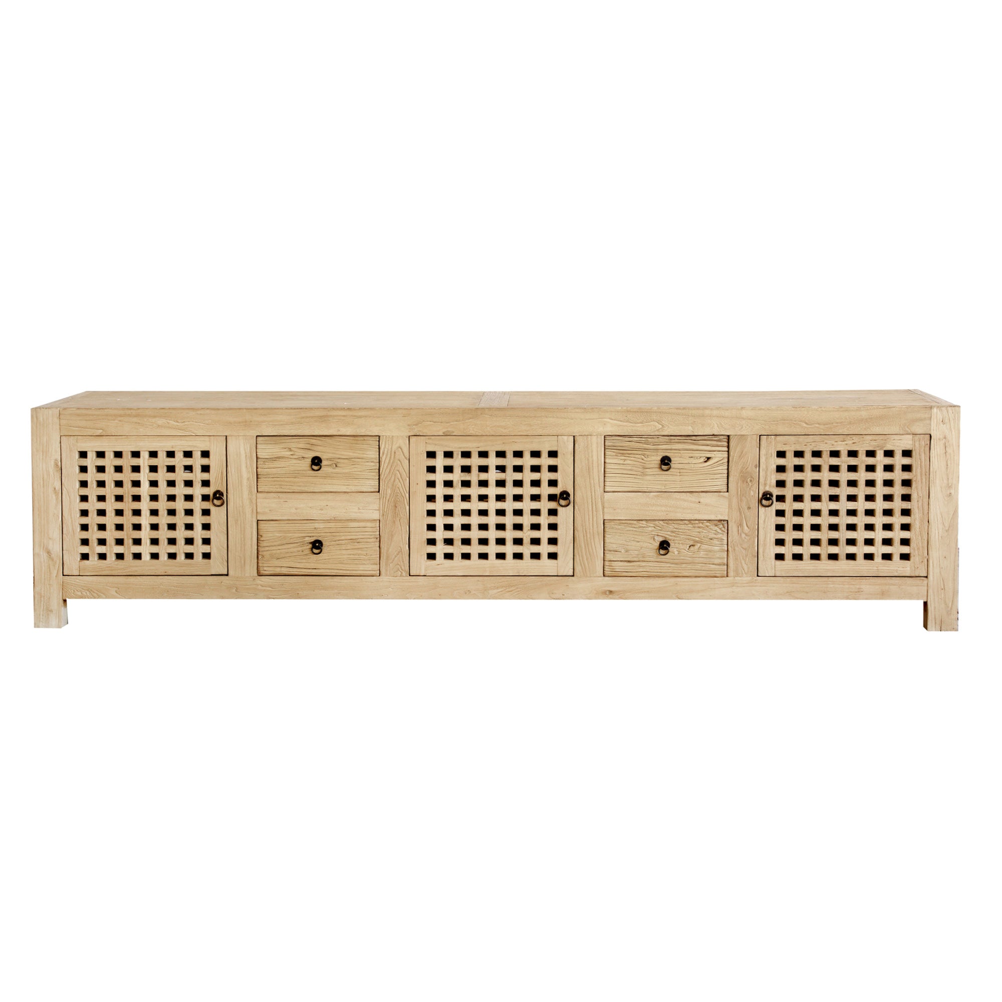 Elm Media Unit L2500mm - Lattice Doors