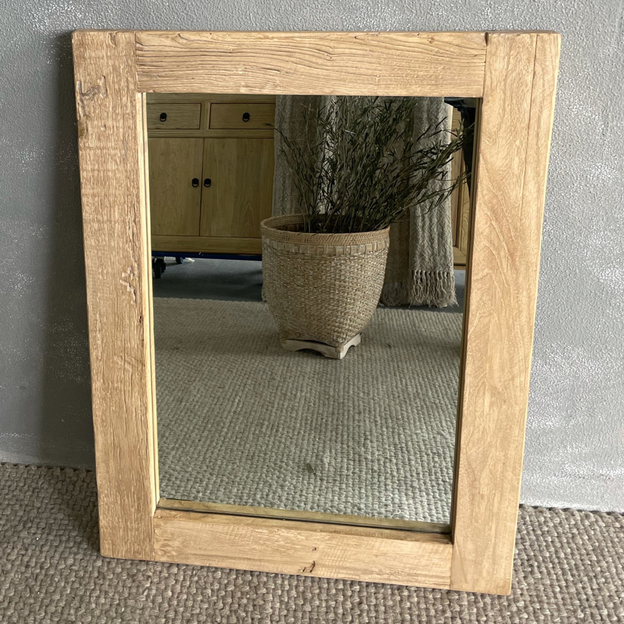 Natural Elm Mirror - 1200H x 700W