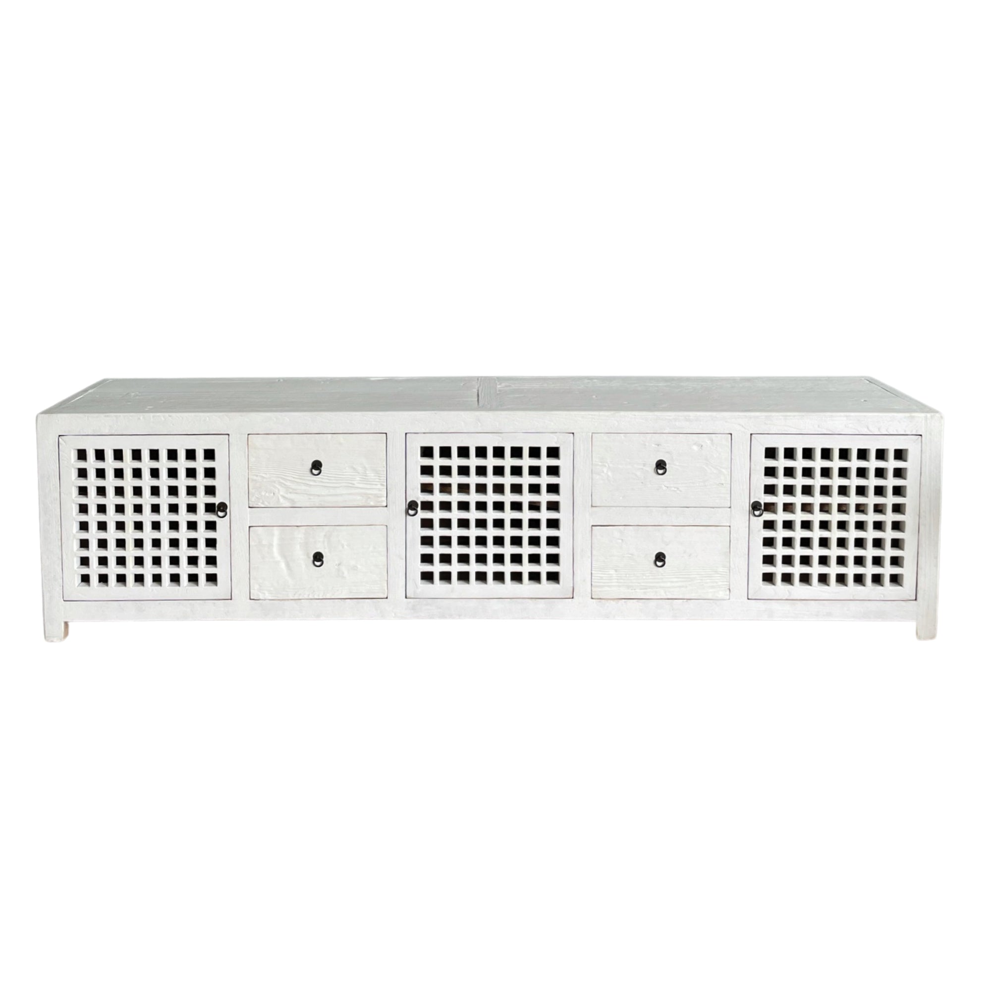 Elm Media Unit L2500mm - Lattice Doors