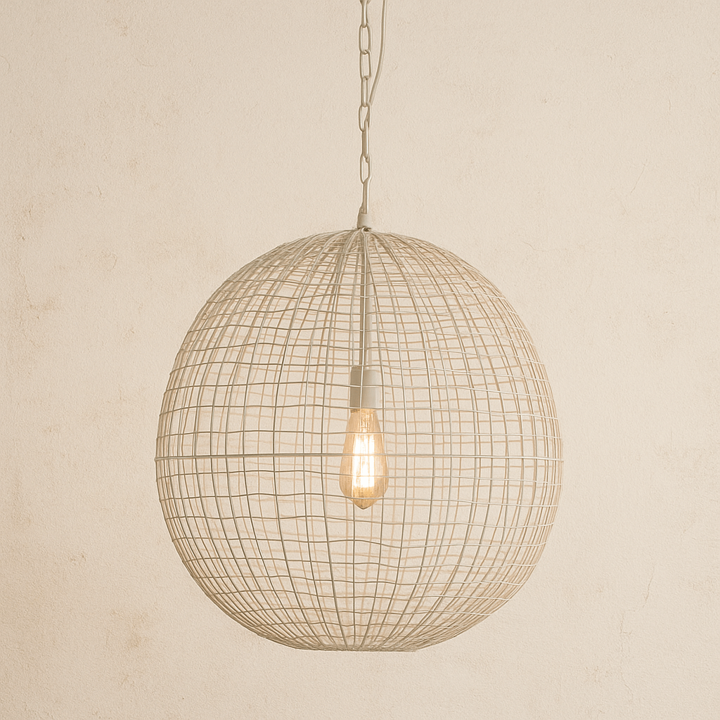 Round Wire Weave Hanging Ball Pendant Light