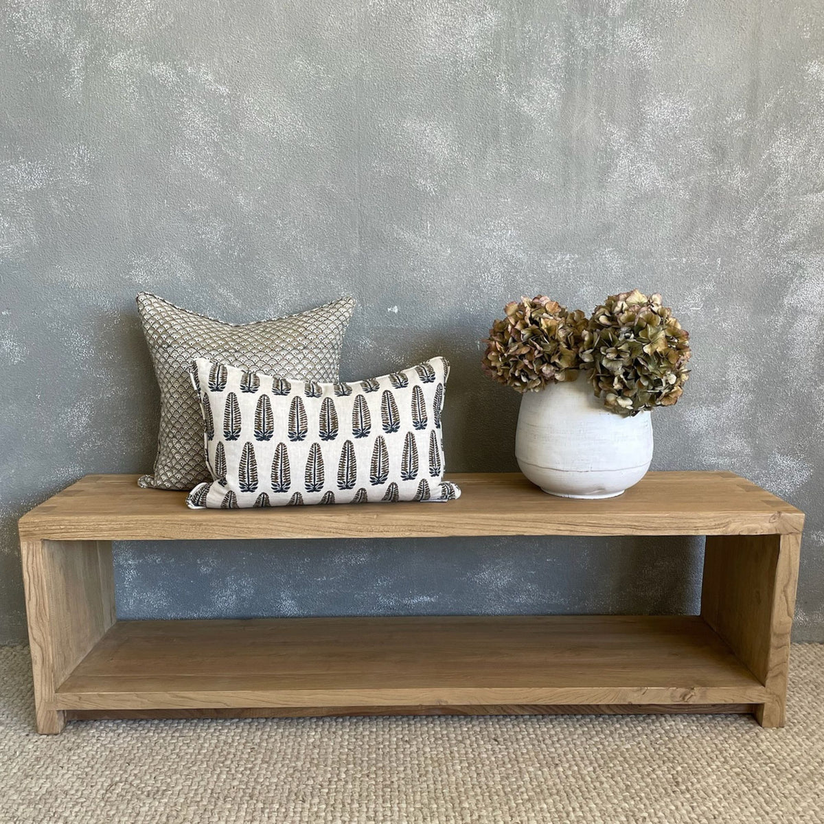 Reclaimed Pine Cubic Bench Seat
