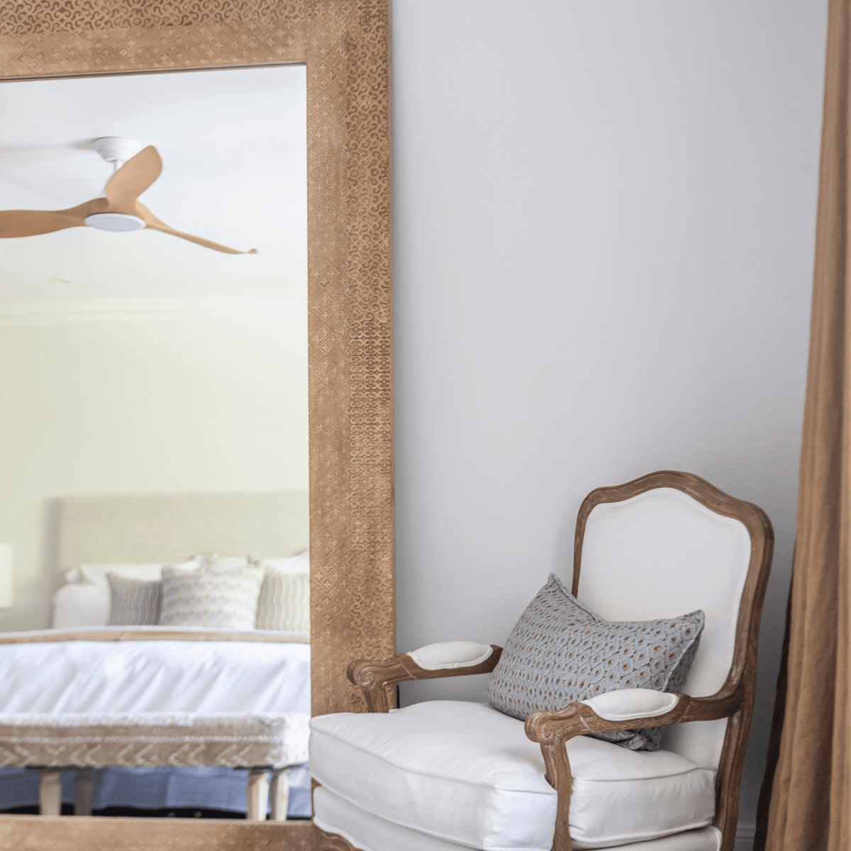 Elm Carved Mirror - 2000H x 1100W - Natural