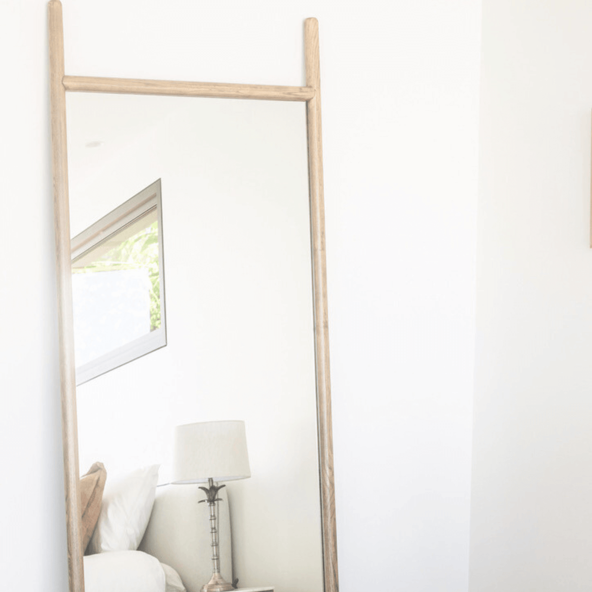 Scandi Rounded Mirror - 800W x 2100H - Limed Ash