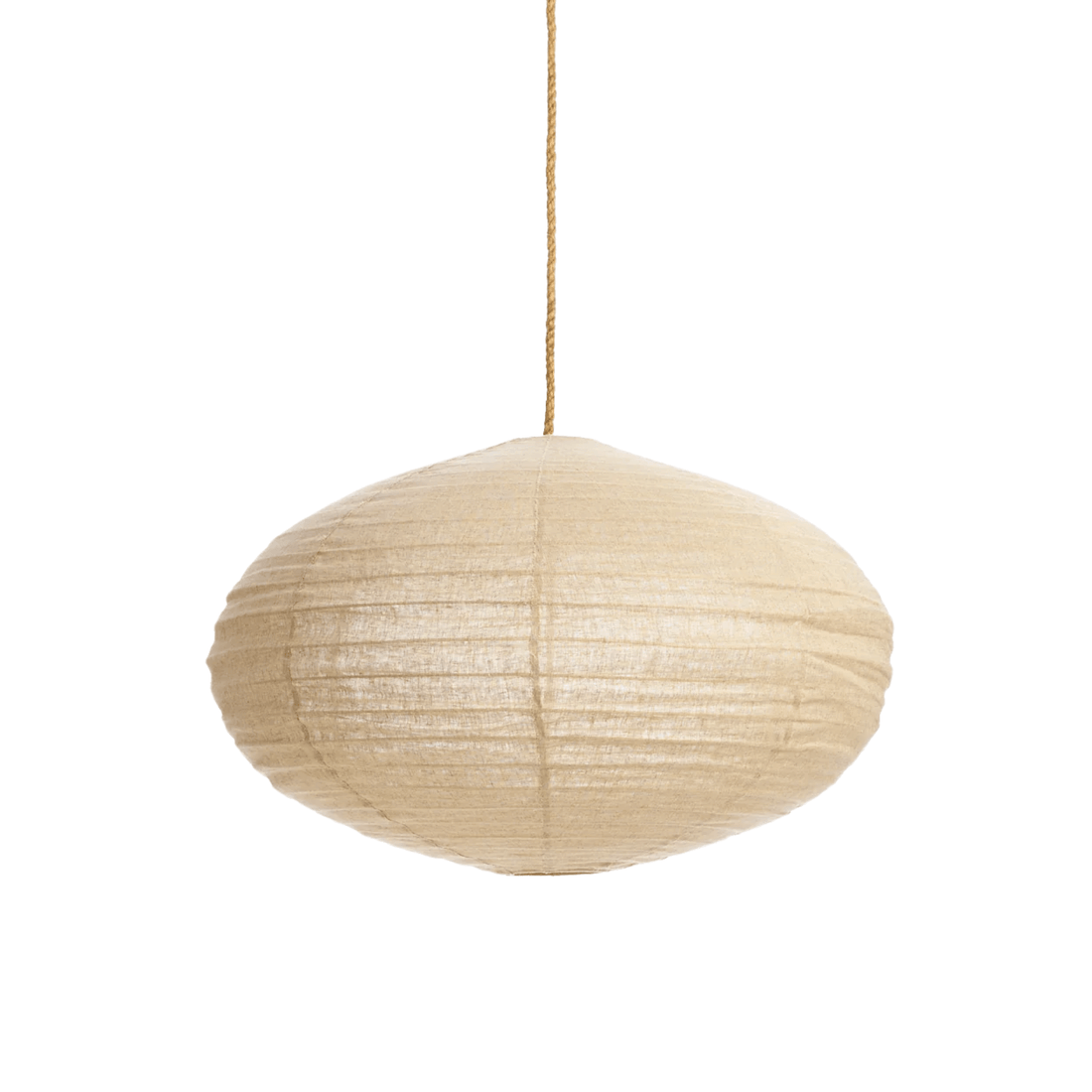 Linen Oval Pendant - Taupe