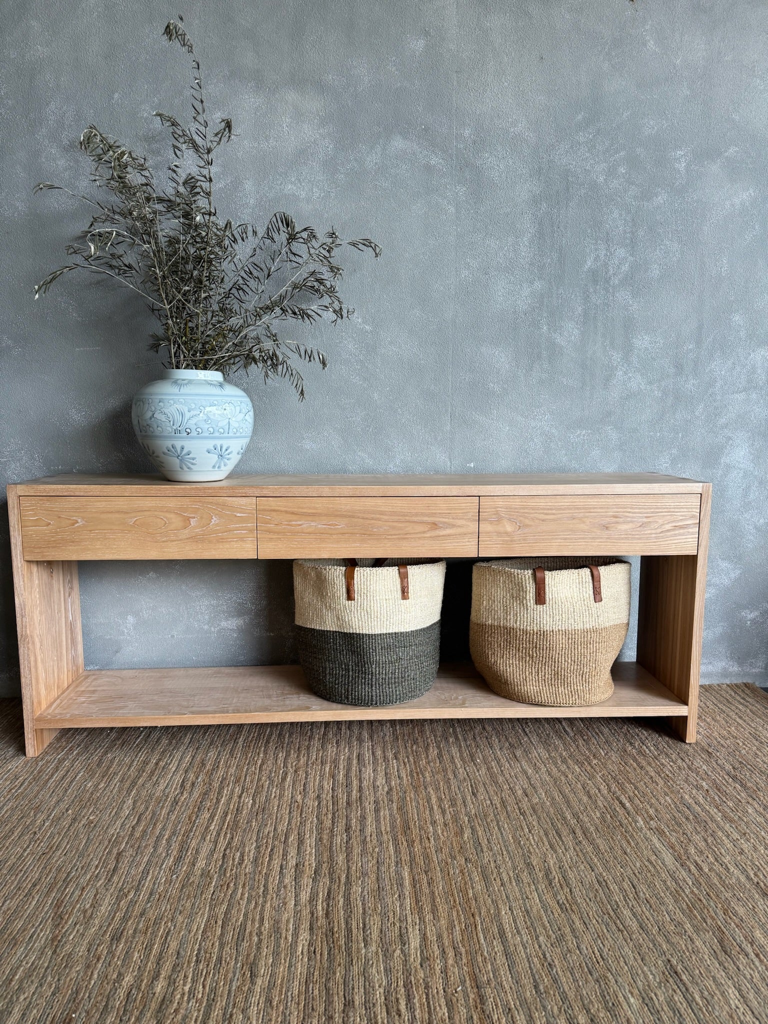 Bronte Console L2000mm - Limed Ash