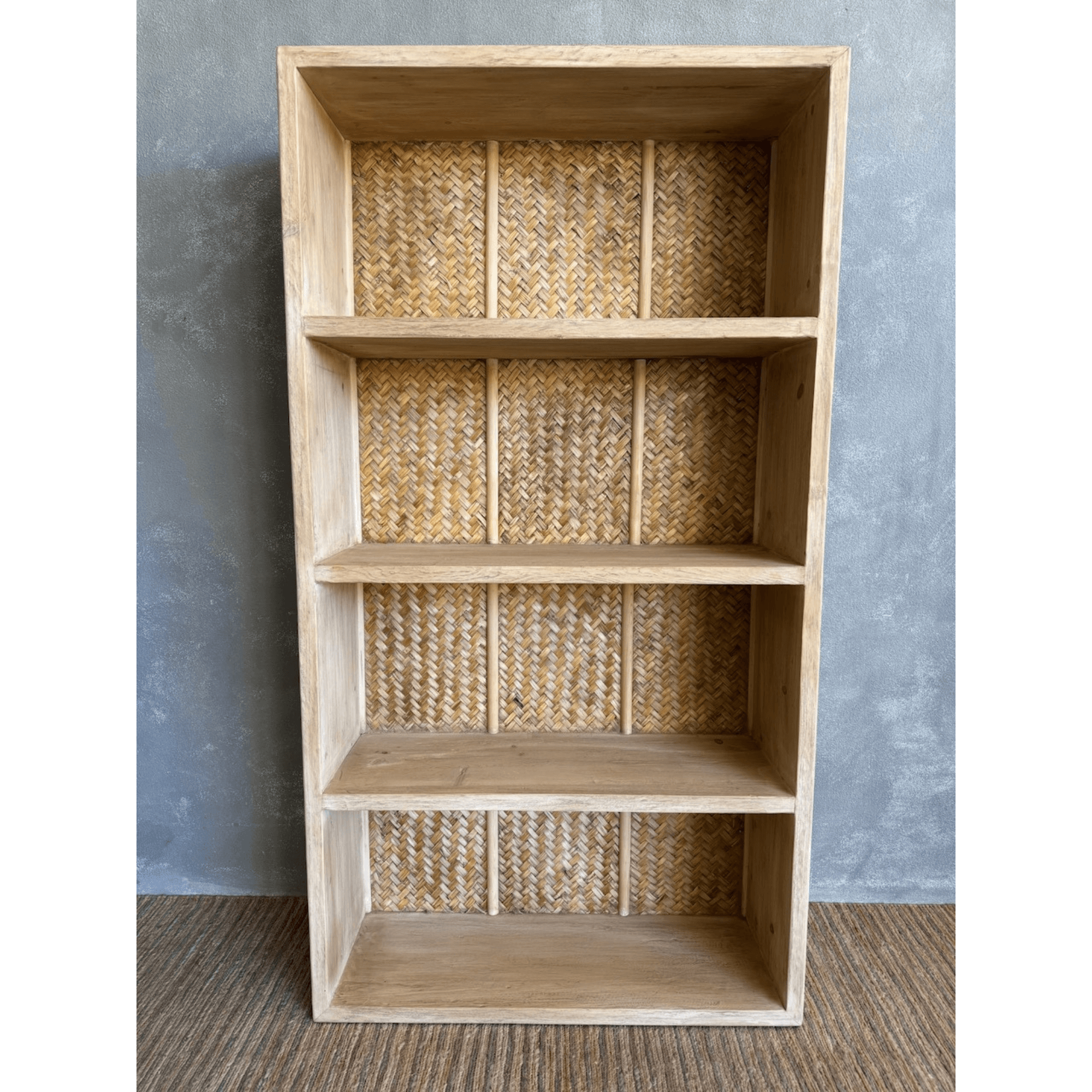 Avalon Bookcase - Rattan Back