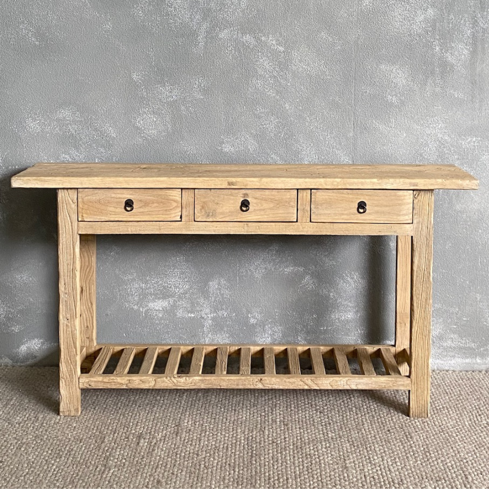 Overhang Elm Console L1600mm - Natural