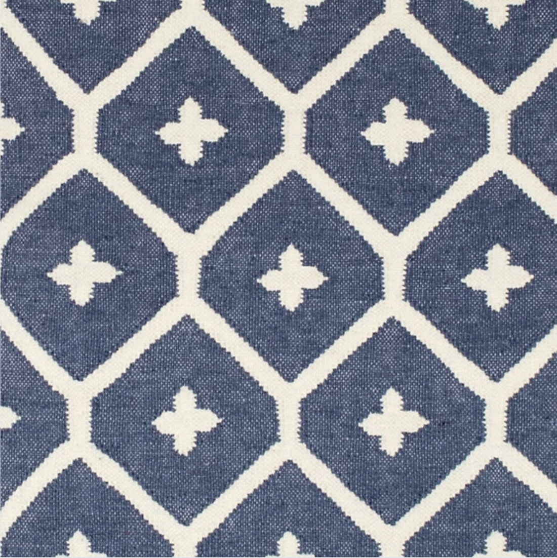 Upholstered Elm Stool - Limited Edition - Navy