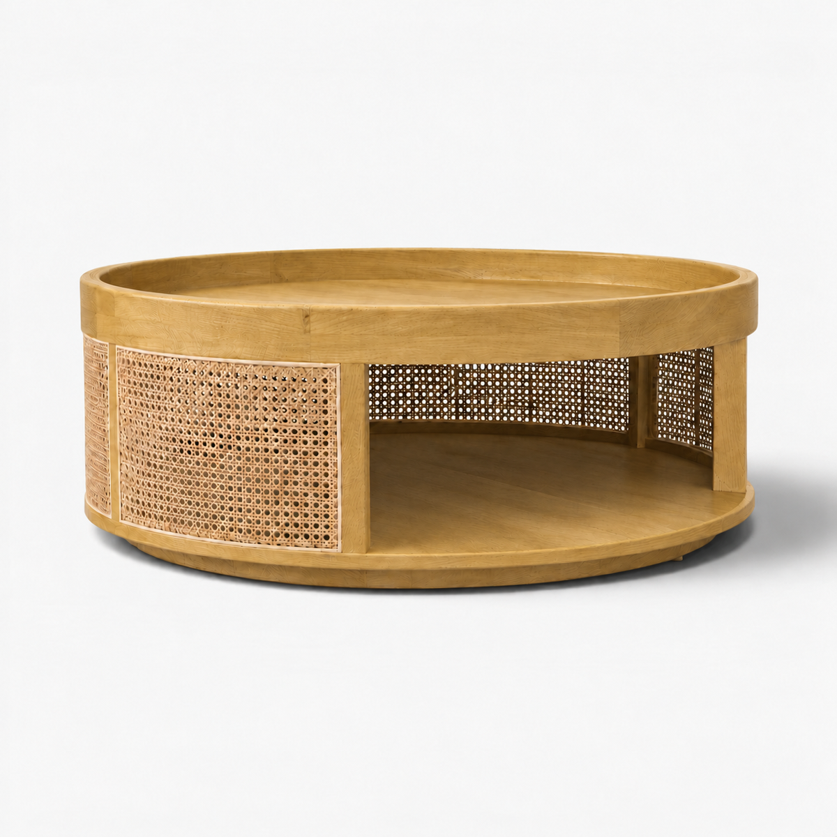Freya Round Coffee Table - Natural Oak