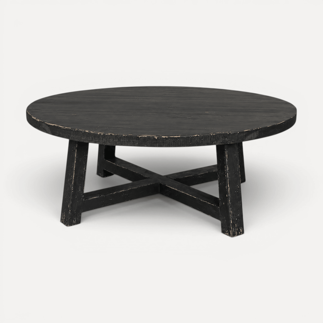 Elm Round Coffee Table - D1050mm - Black