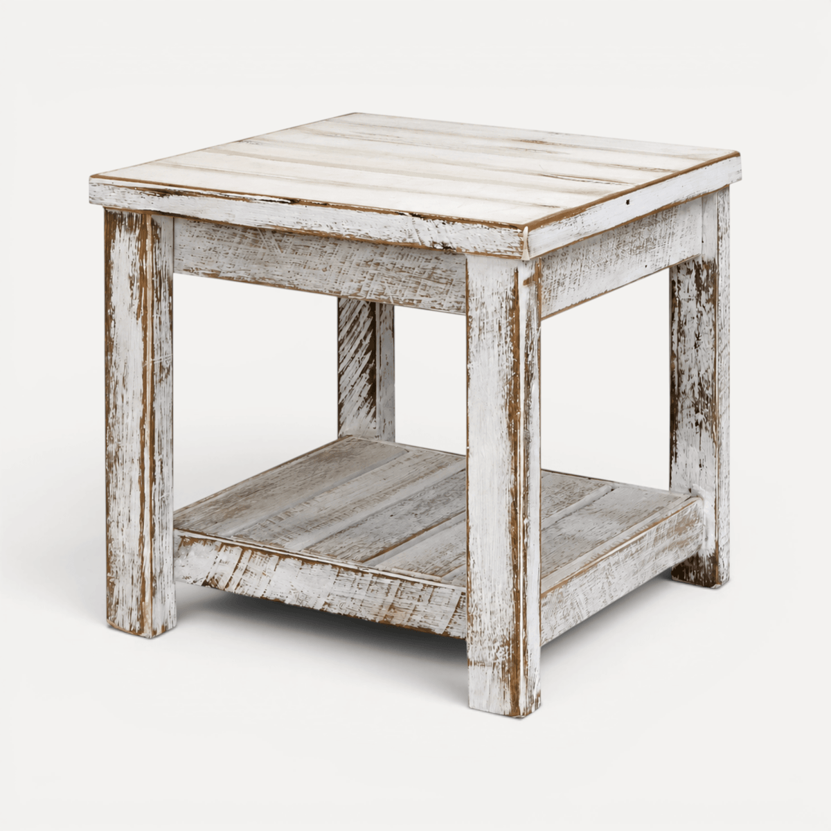 Indoor White Wash Side Table
