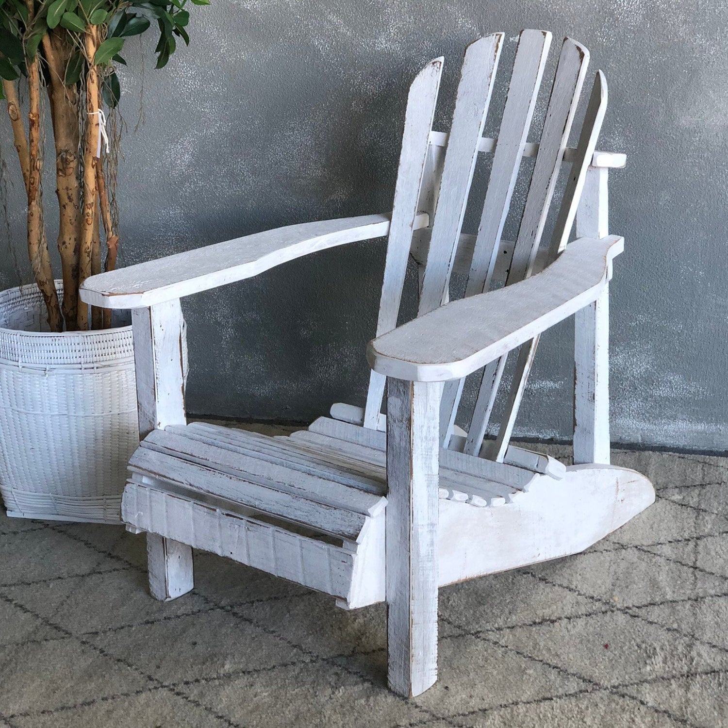 Adirondack Chair - Whitewash Outdoor Furniture Beachwood Designs 