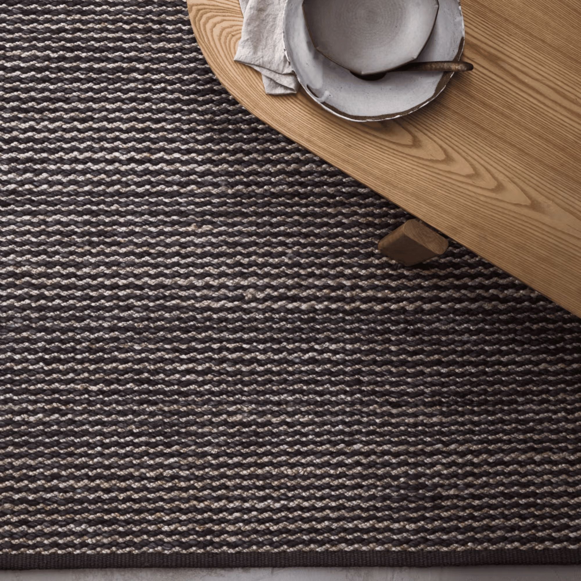 Armadillo KALAHARI Rug Rugs Beachwood Designs Pewter & Charcoal - Armadillo 3 x 4m