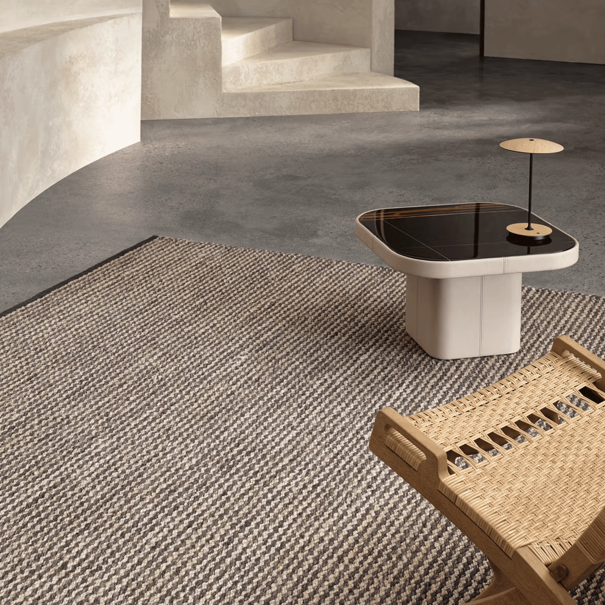 Armadillo Kalahari Rug - Pewter & Charcoal 2 x 3m