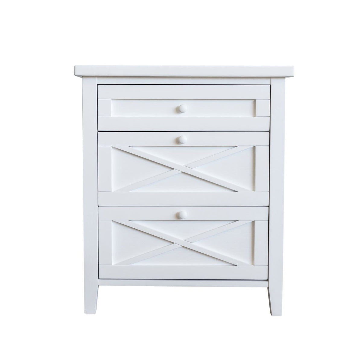 Bahamas Bedside L550mm - 3 Drawer Bedroom Furniture Beachwood Designs