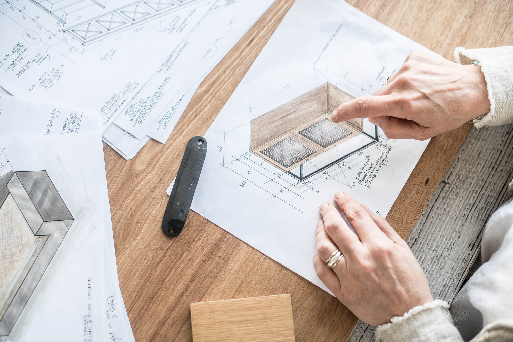 interior design drawing custom furniture