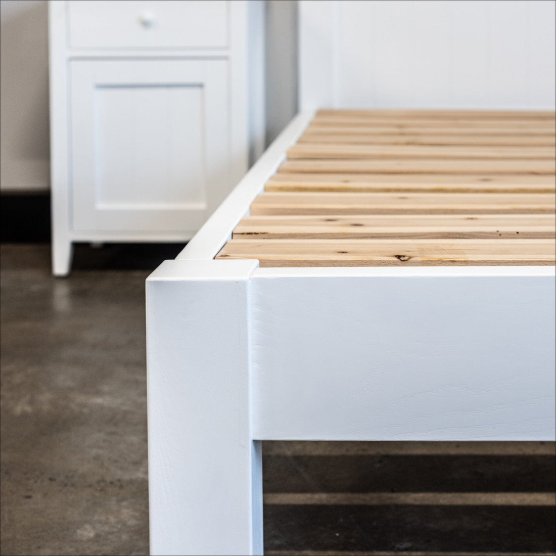 Bed Base - King Bedroom Furniture Beachwood Designs White