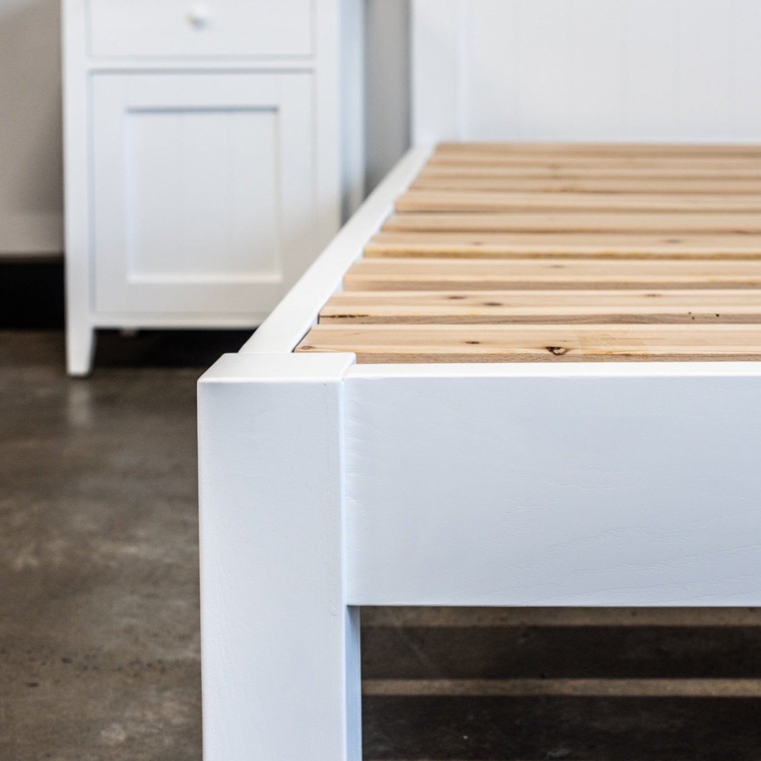 Bed Base - King Single Bedroom Furniture Beachwood Designs White