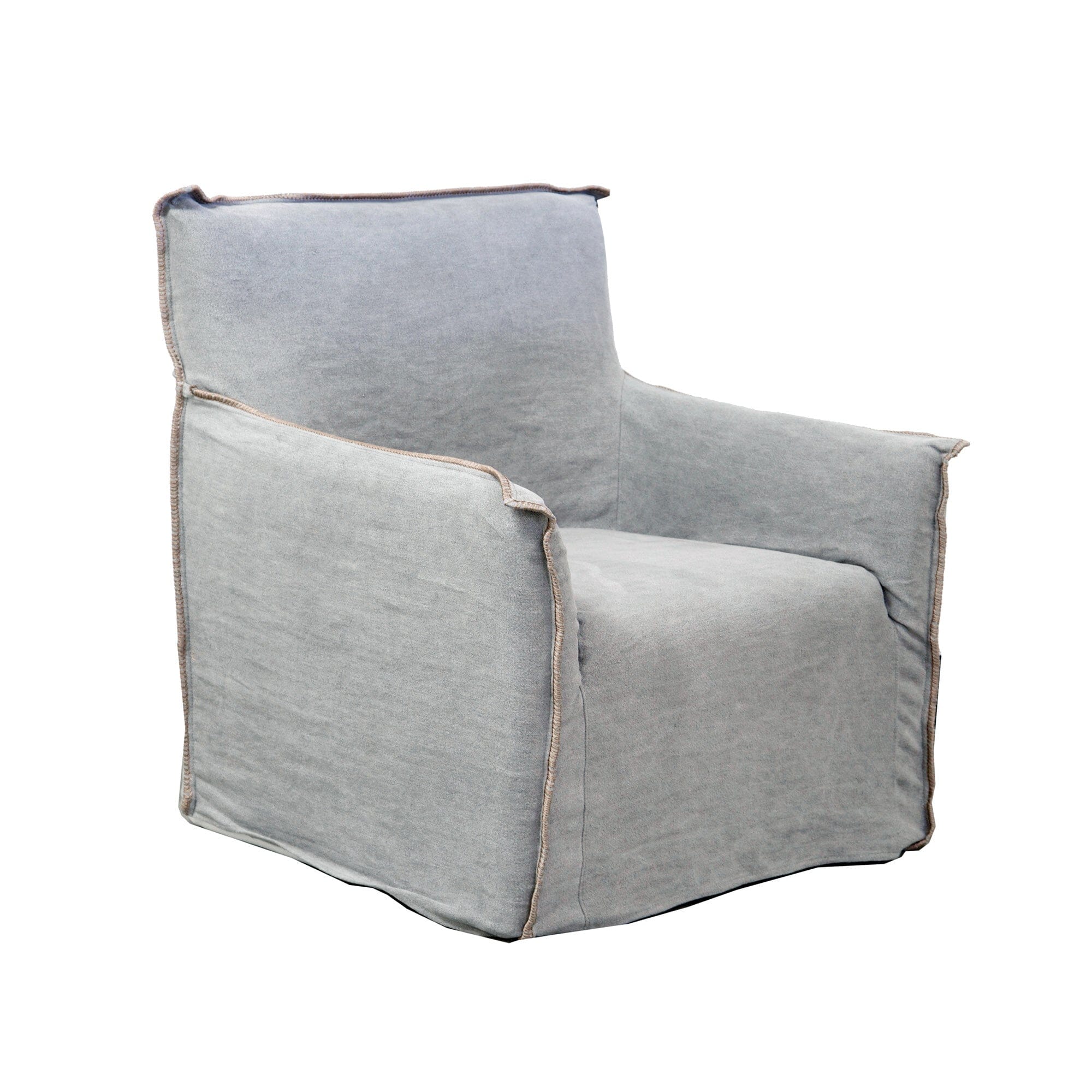 Belongil Armchair Living Furniture Beachwood Designs Grey Linen