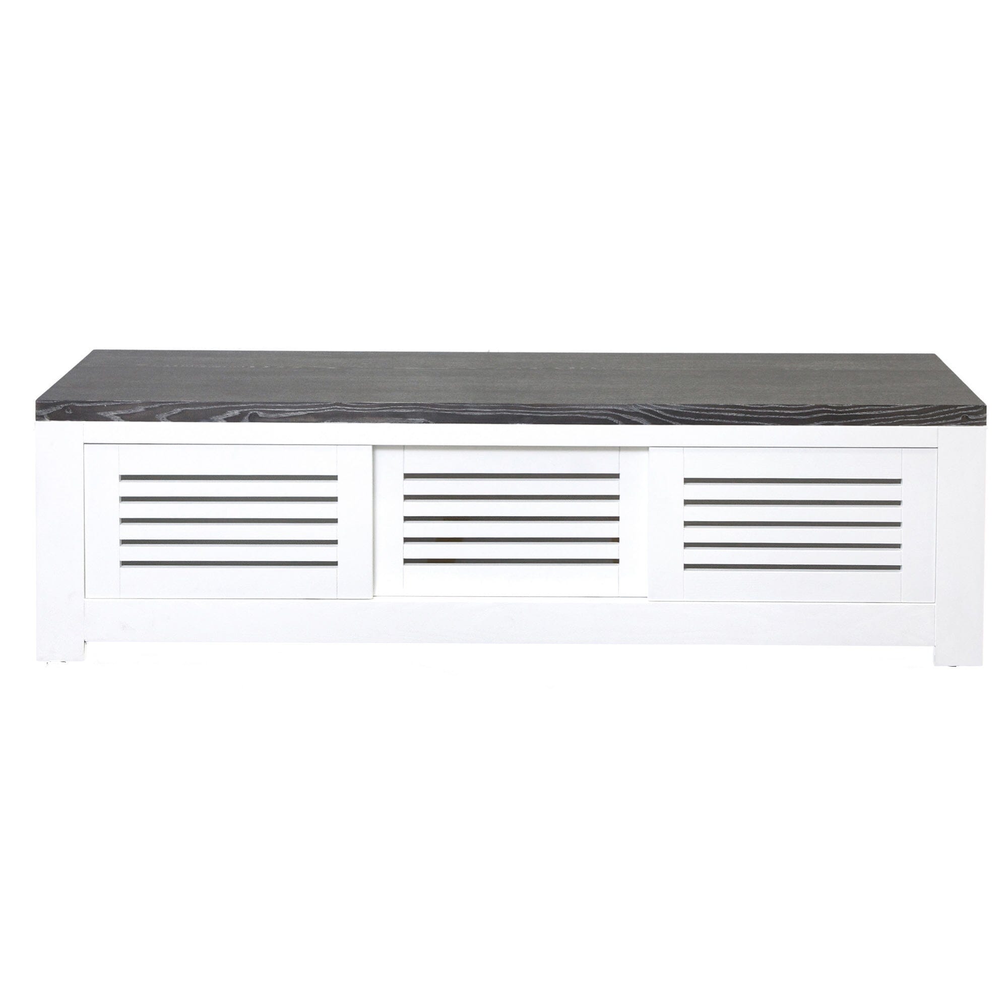 Bilgola Media Unit L1600mm Living Furniture Beachwood Designs White & Grey Limed