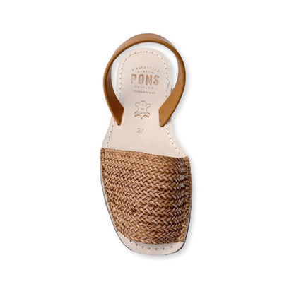 Braided Menorca Leather Sandals - Caramel Homewares Beachwood Designs 