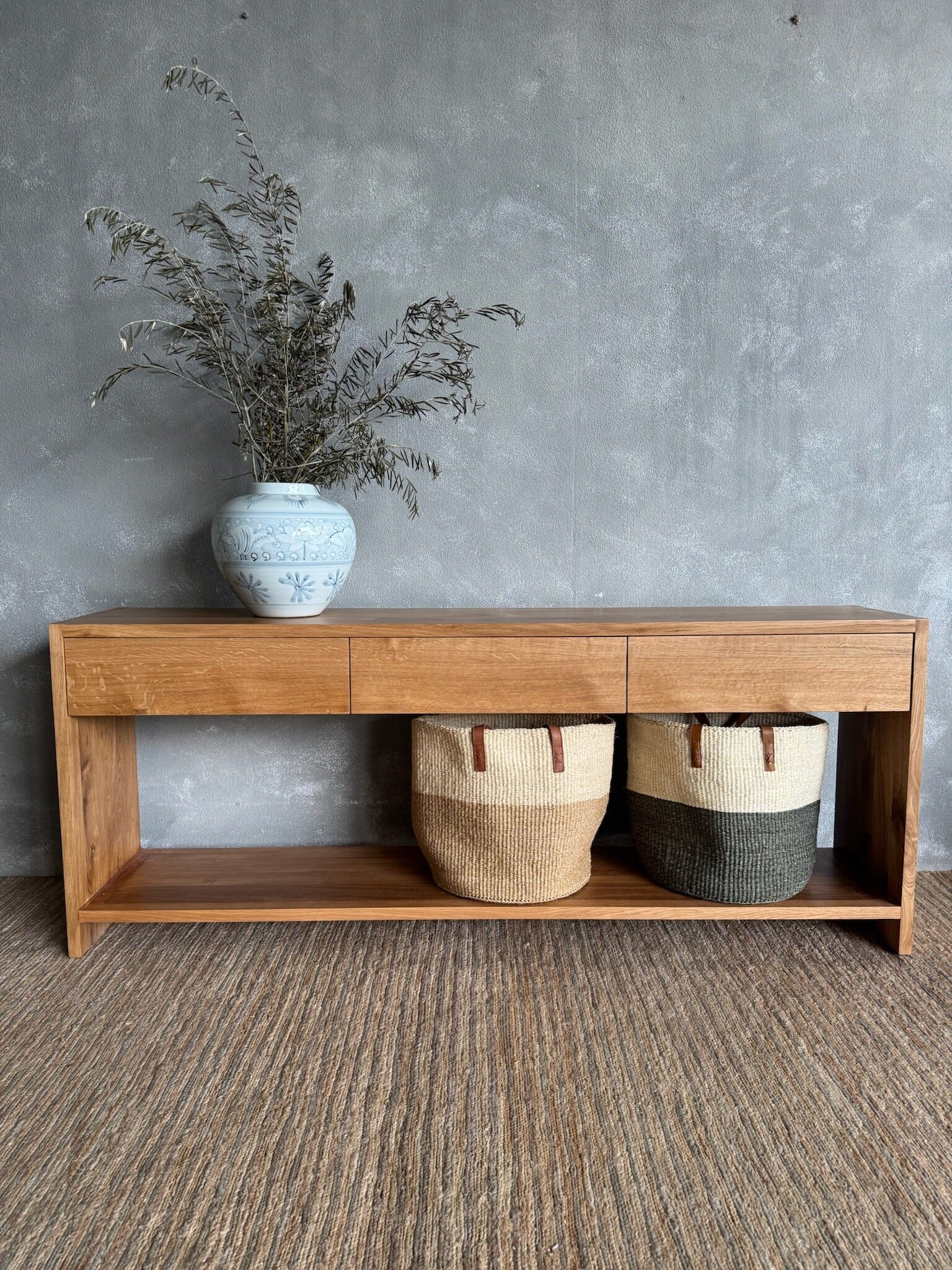 Bronte Console L2000mm - Natural Oak Living Furniture Beachwood Designs