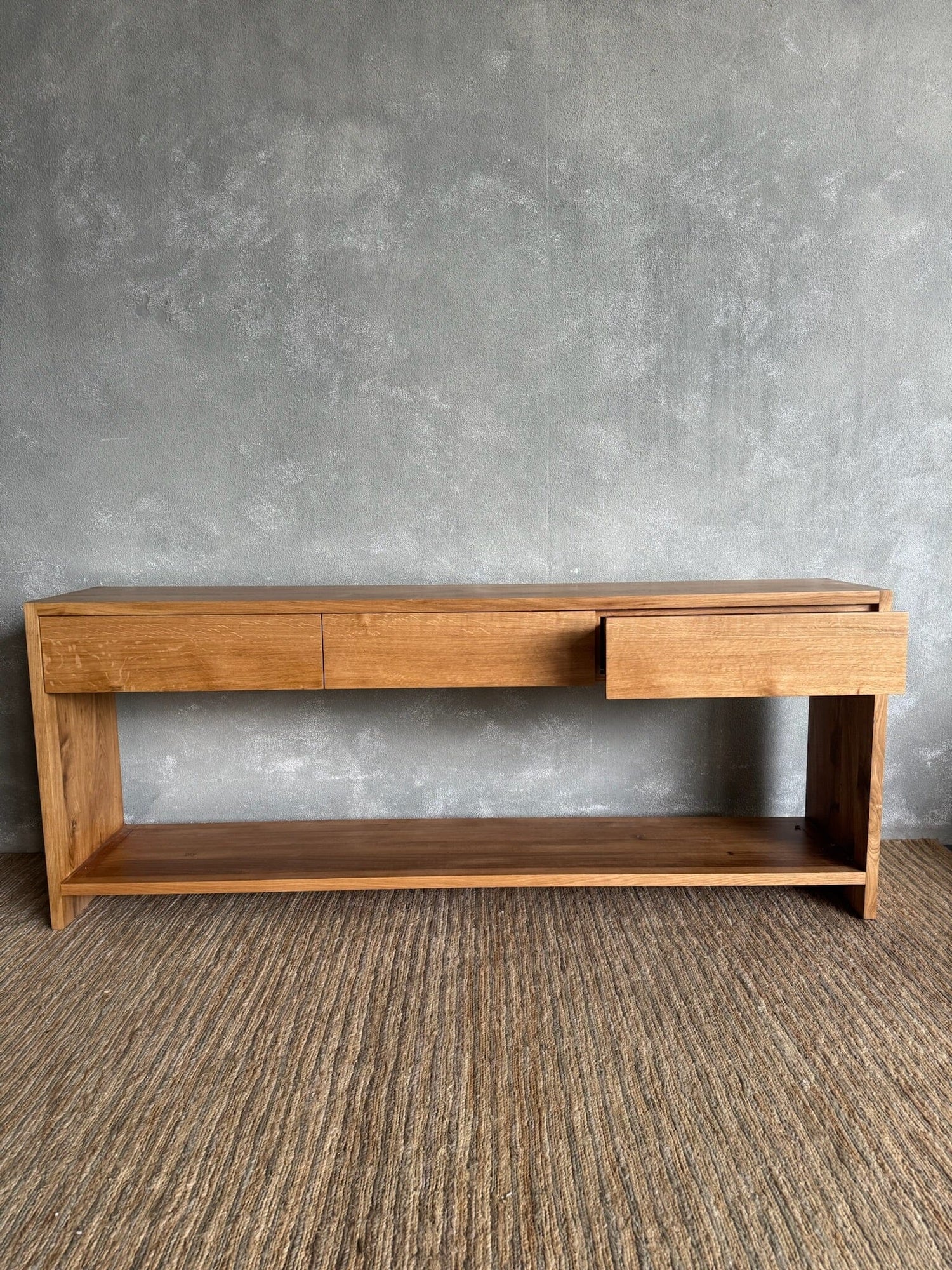 Bronte Console L2000mm - Natural Oak Living Furniture Beachwood Designs