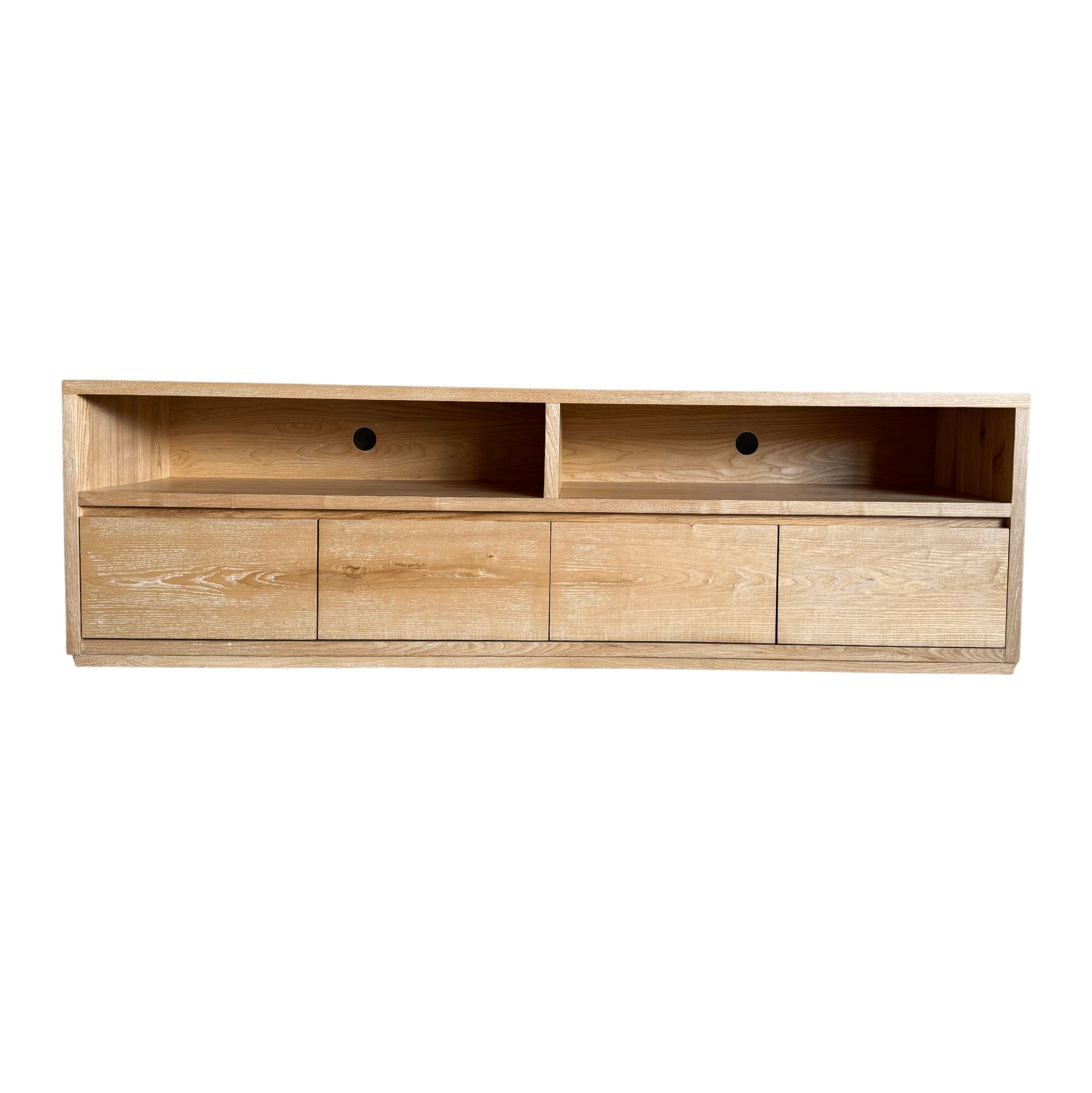 Bronte Media Unit 2000L Living Furniture Beachwood Designs Limed Ash