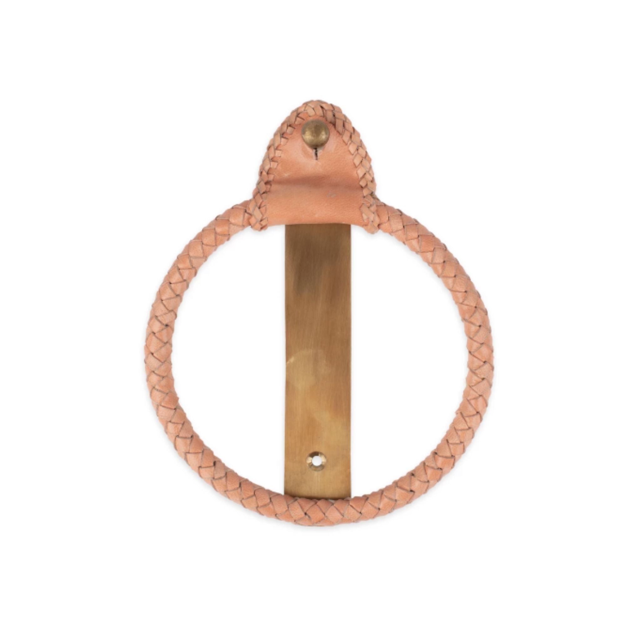 Bullo Brass & Leather Towel Holder Homewares Beachwood Designs