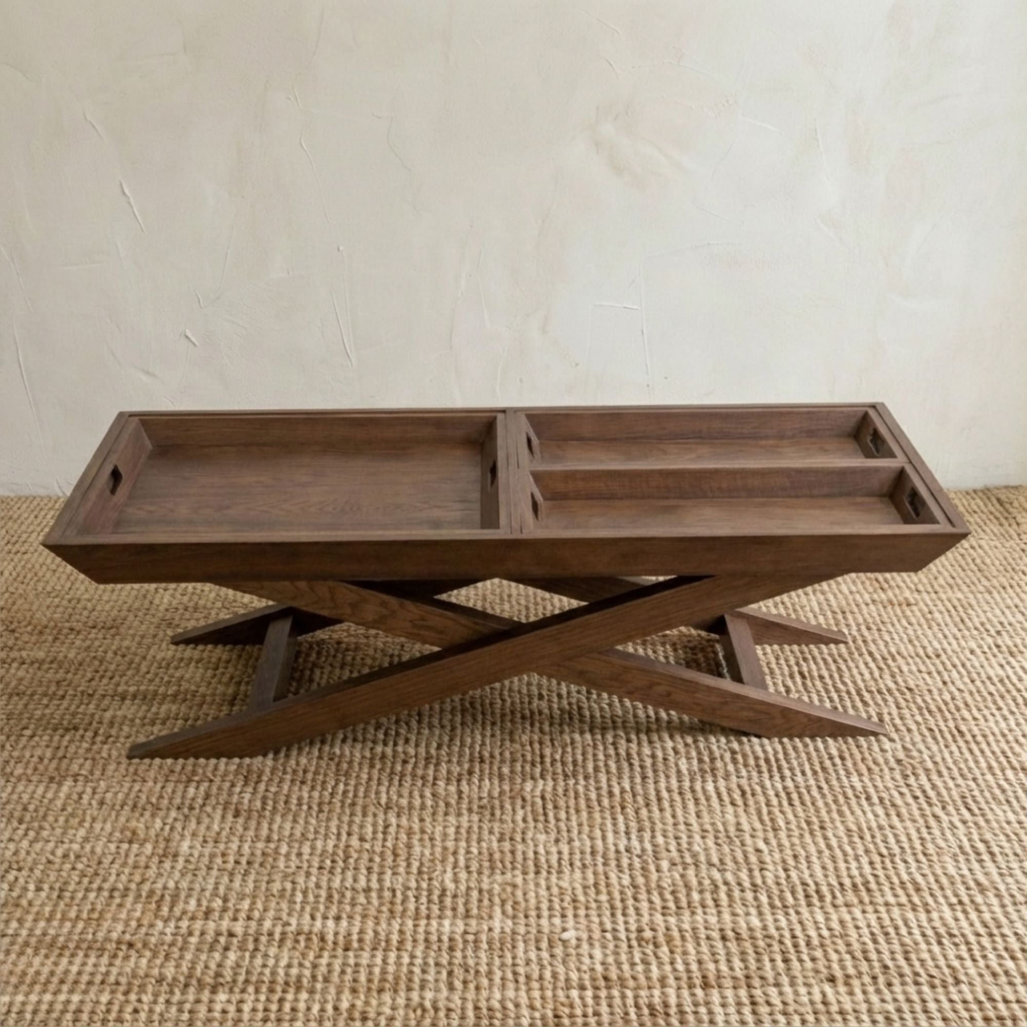 Butler Tray Coffee Table Living Furniture Beachwood Designs Weathered Oak