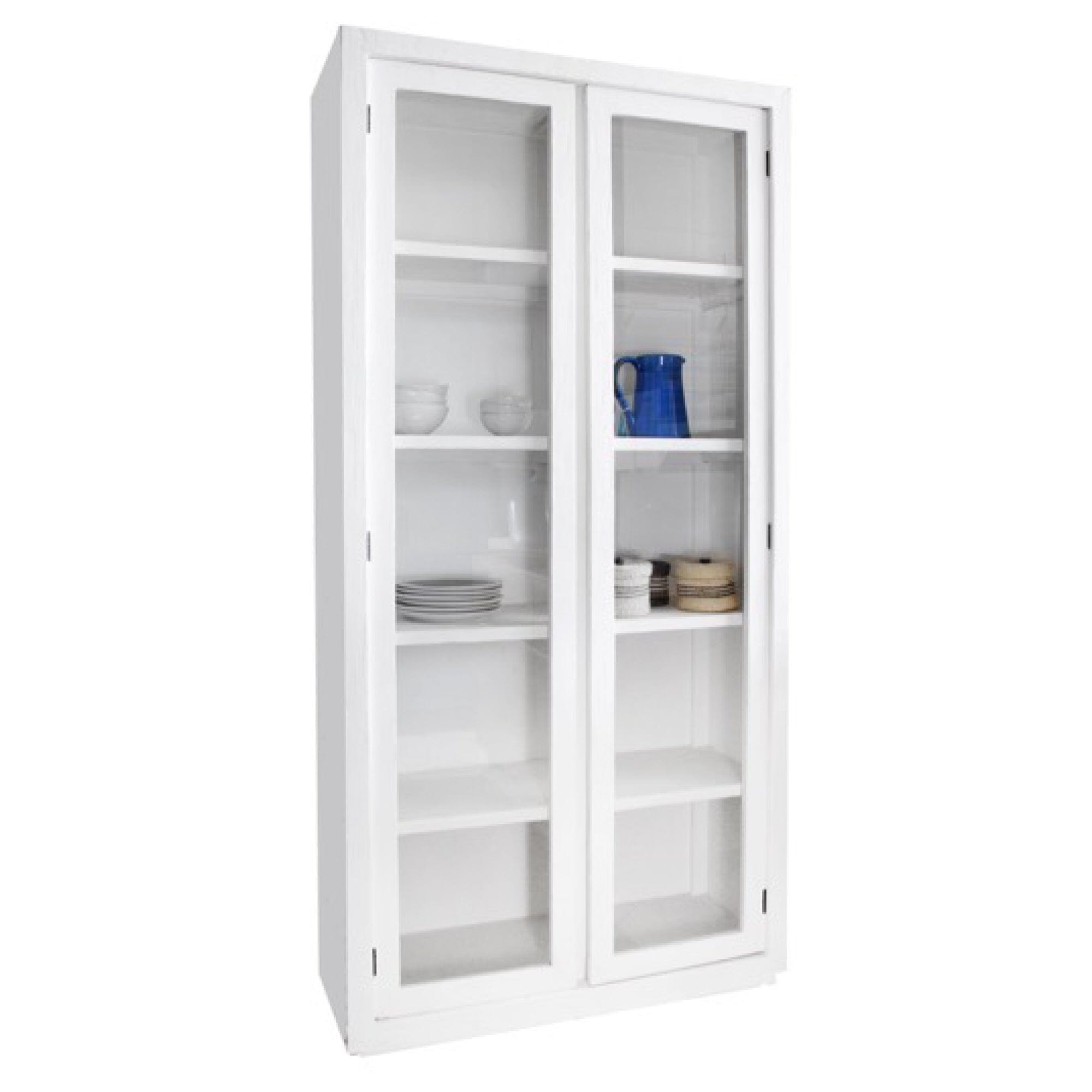 Byron Cabinet 2 Glass Doors Office & Storage Furniture Beachwood Designs White