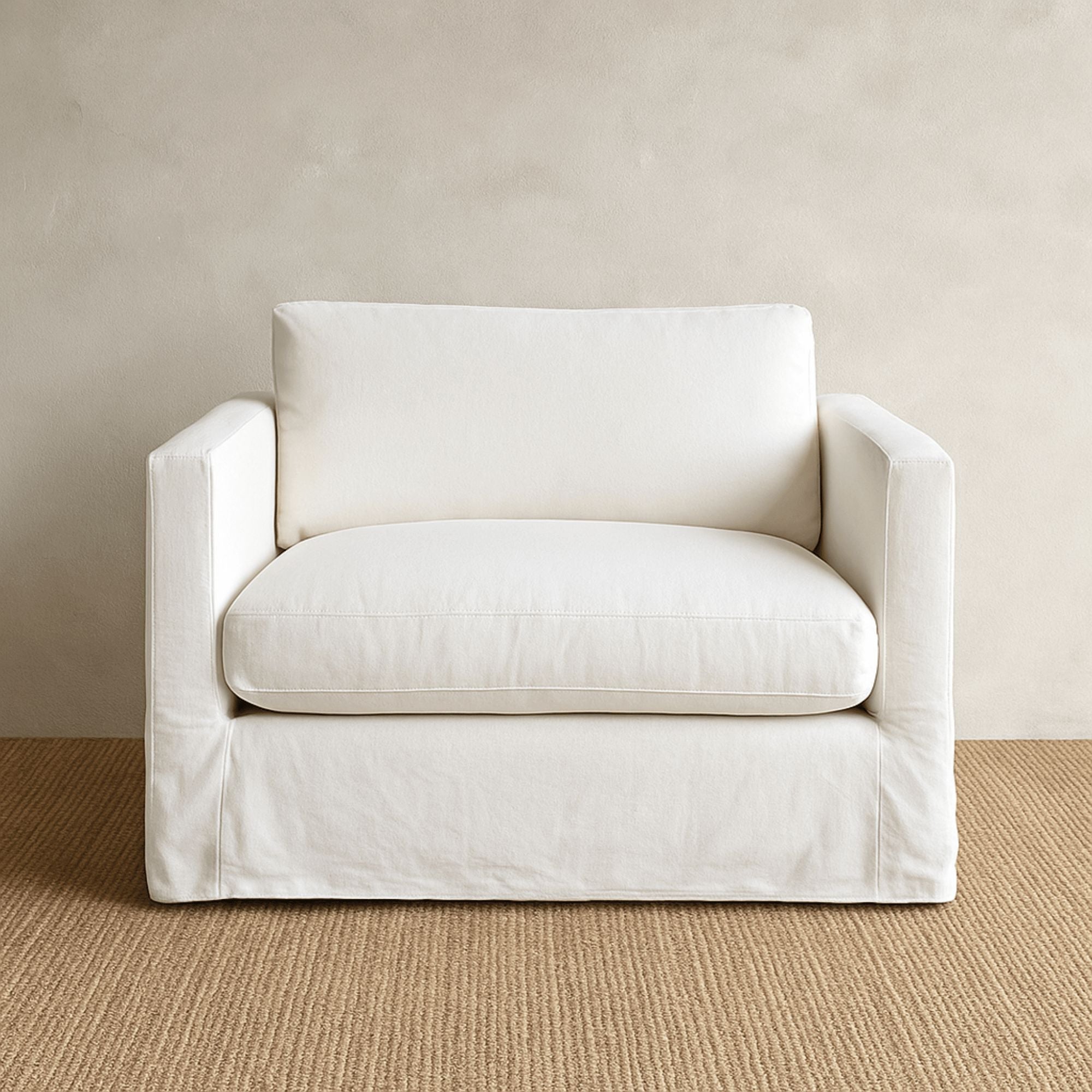 Byron Loveseat - 1.5 Seater Living Furniture Beachwood Designs Chalk Linen Cotton