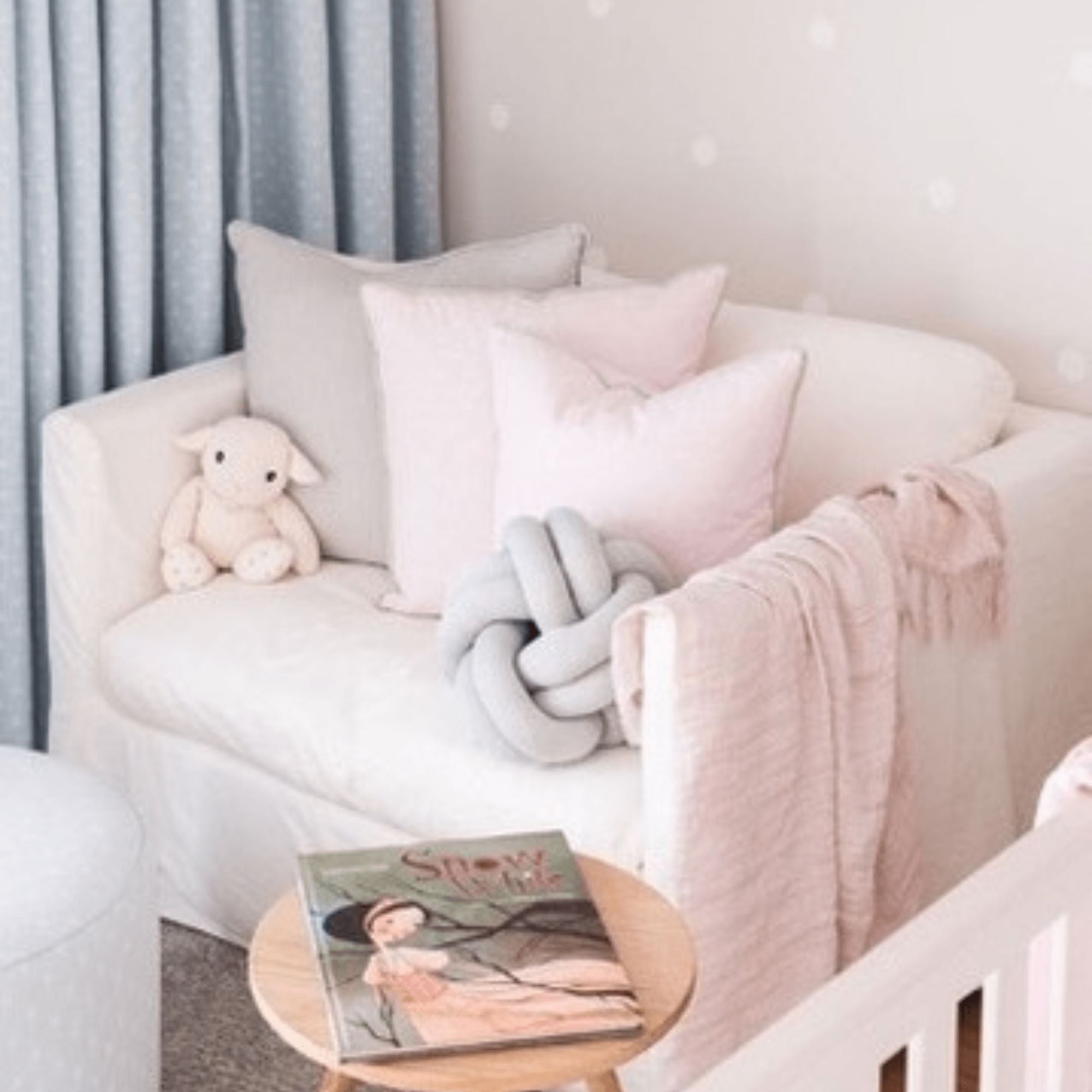 Byron Sofa - 1 Seater Living Furniture Beachwood Designs Chalk Linen Cotton