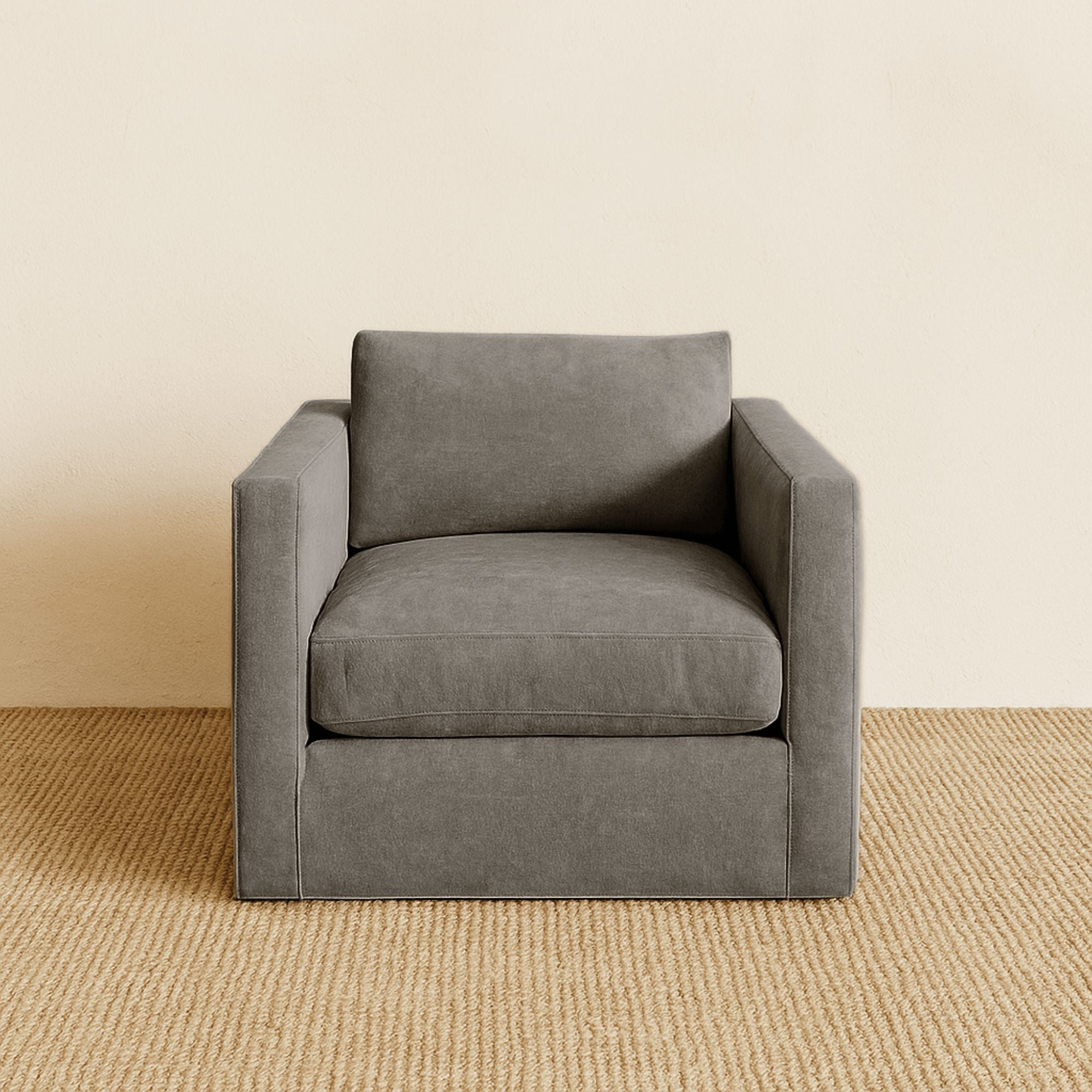 Byron Sofa - 1 Seater Living Furniture Beachwood Designs Grey Linen
