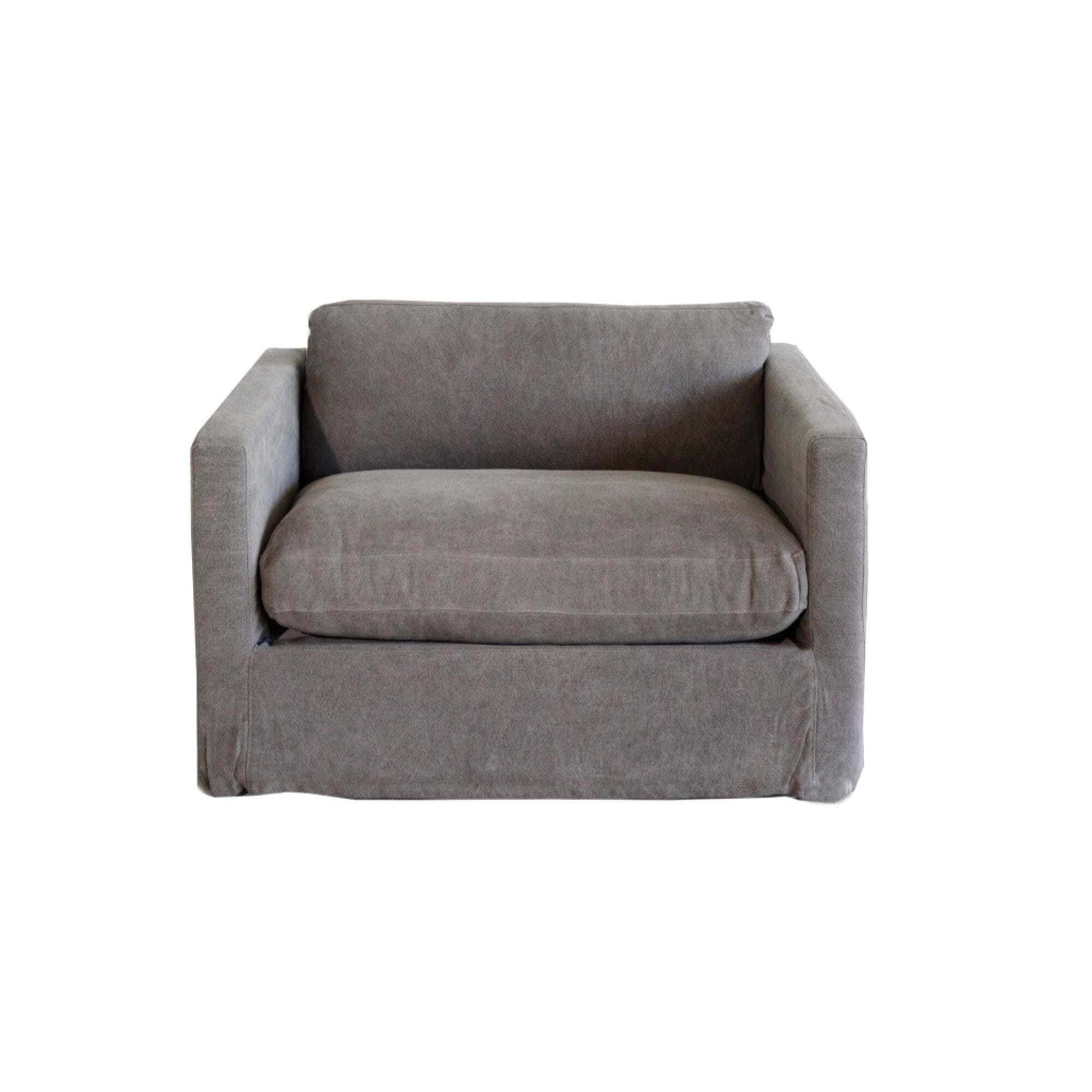 Byron Sofa - 1 Seater Living Furniture Beachwood Designs Grey Linen