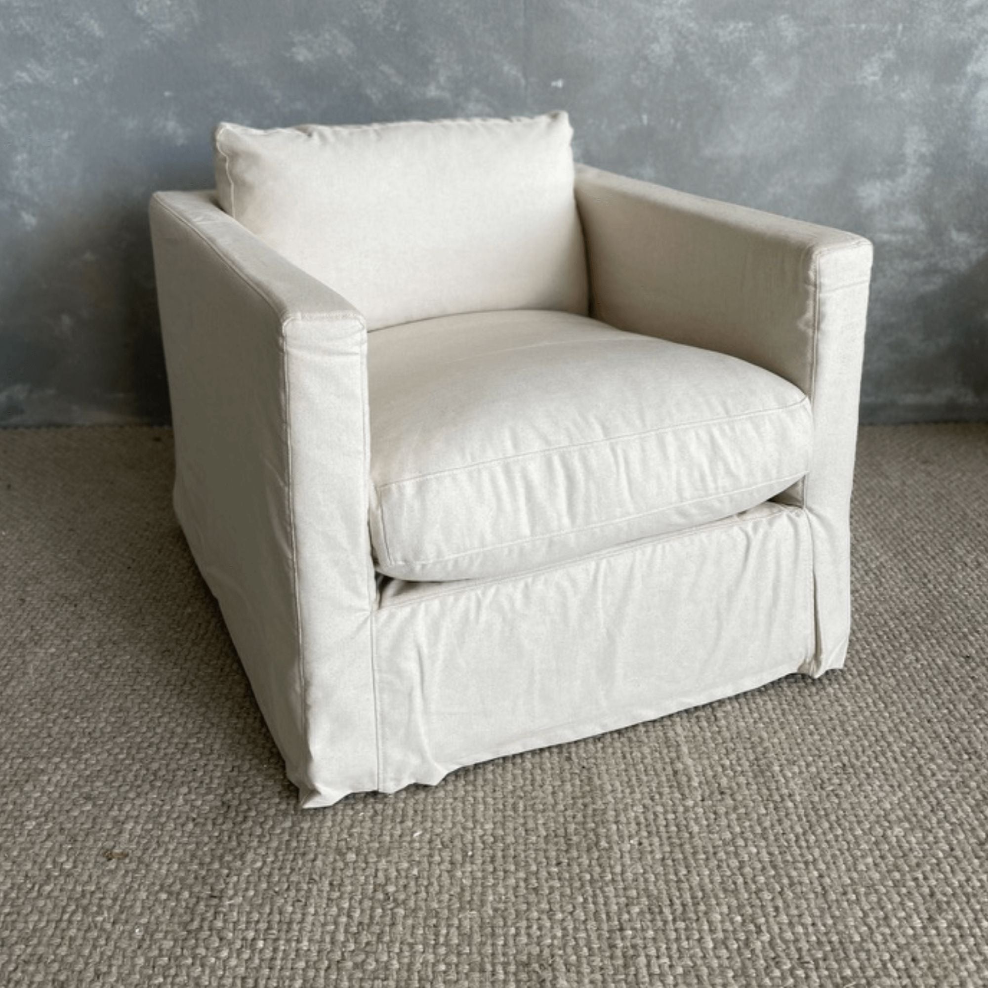 Byron Sofa - 1 Seater Living Furniture Beachwood Designs Salt & Pepper Linen Cotton