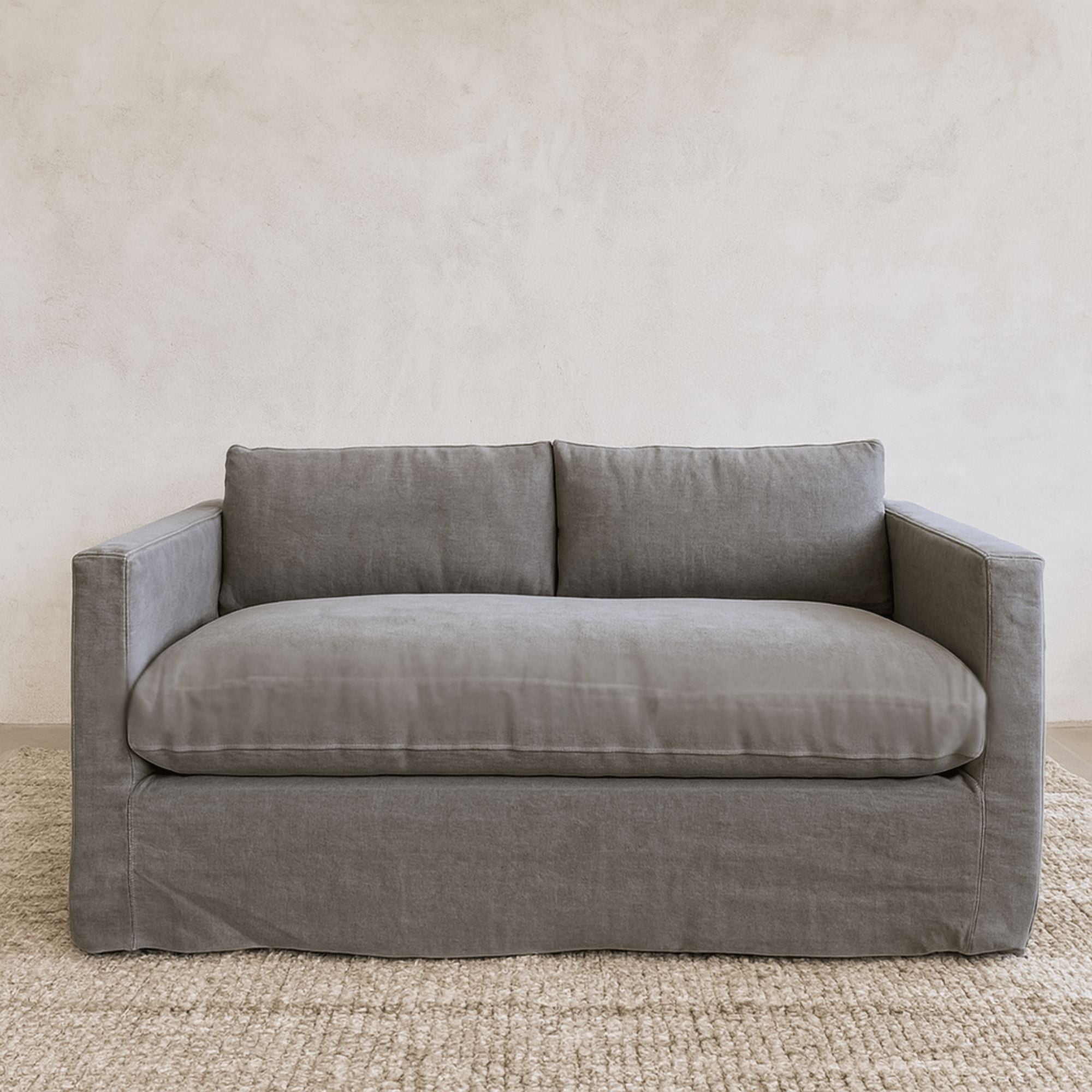 Byron Sofa - 2 Seater Living Furniture Beachwood Designs Avalon Grey Linen
