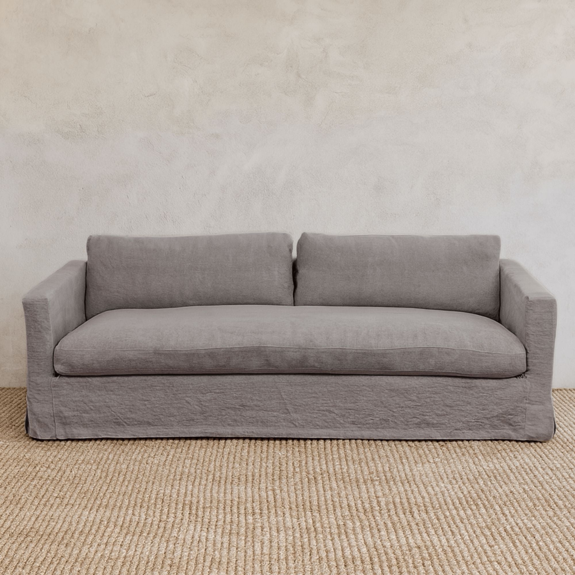 Byron Sofa - 3 Seater Living Furniture Beachwood Designs Grey Linen