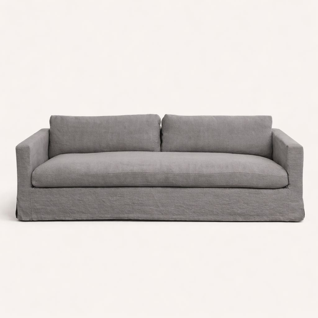 Byron Sofa - 3 Seater Living Furniture Beachwood Designs Grey Linen