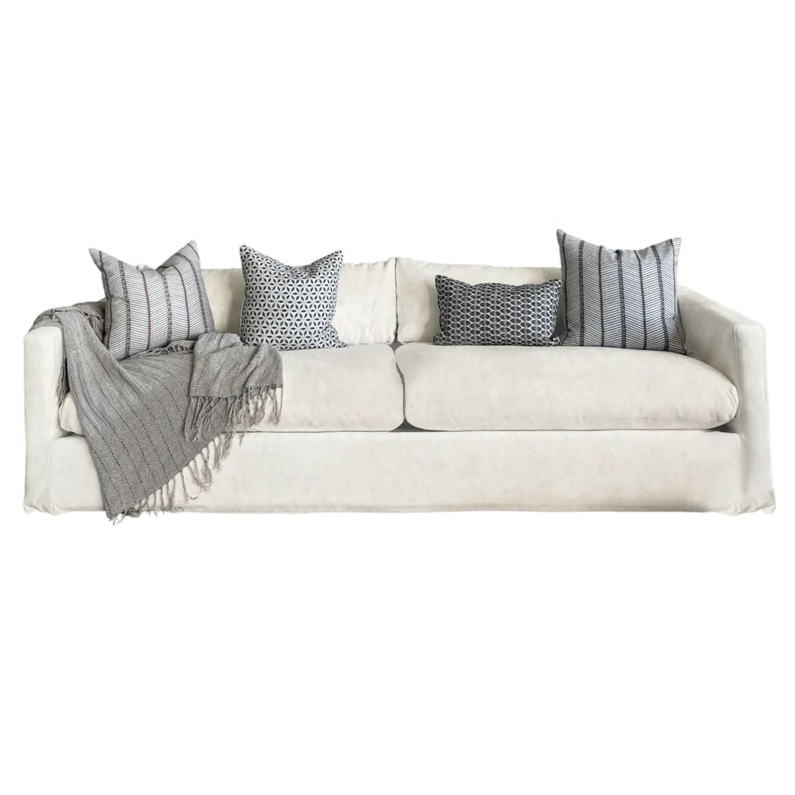 Byron Sofa - 4 Seater Living Furniture Beachwood Designs Chalk Linen Cotton