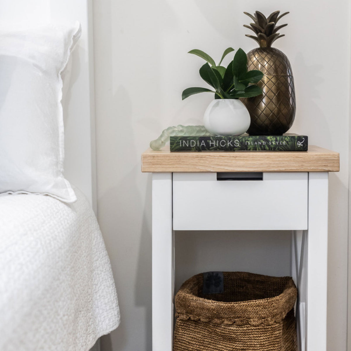 Caribbean Bedside L450mm - 1 Drawer Bedroom Furniture Beachwood Designs