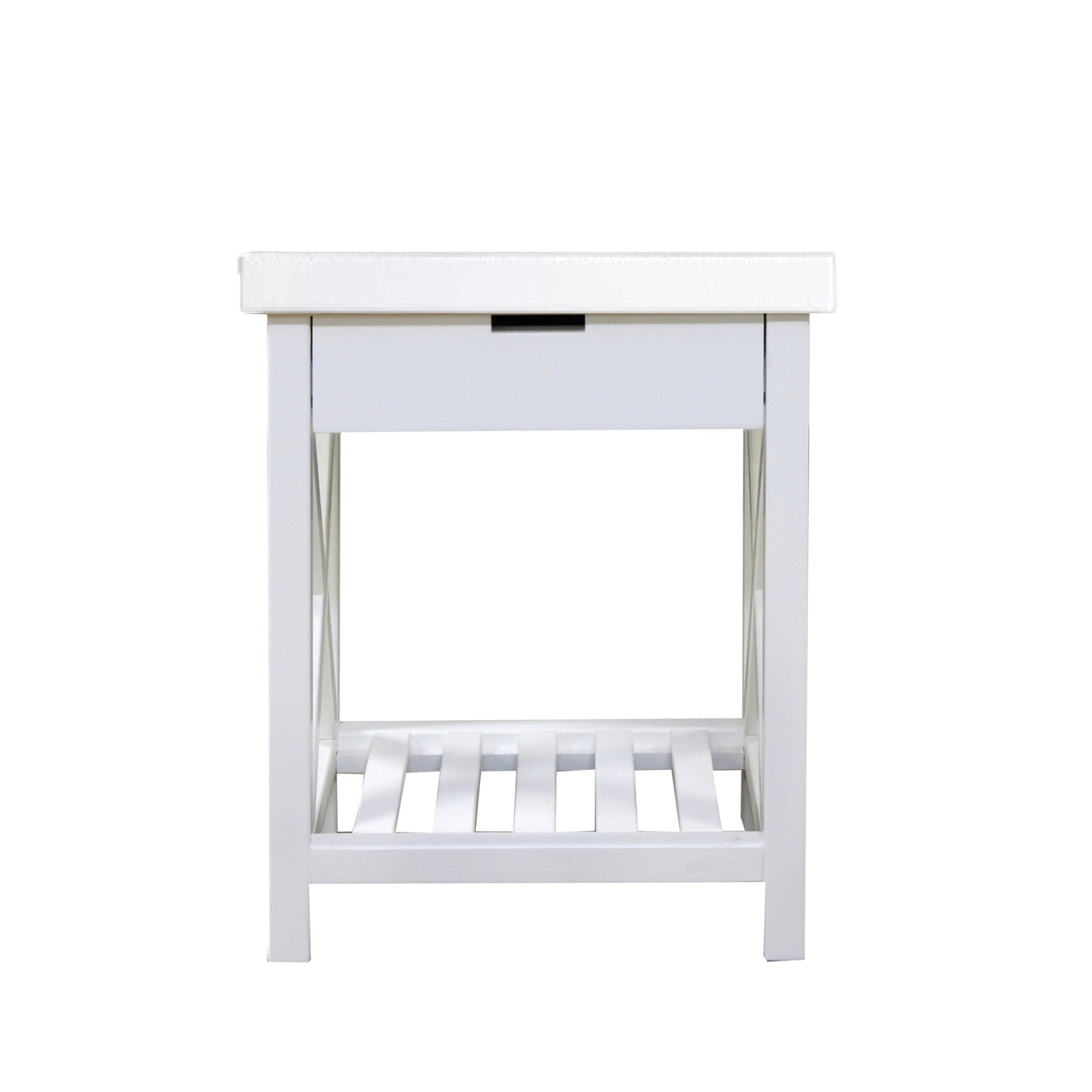 Caribbean Bedside L600mm - 1 Drawer Bedroom Furniture Beachwood Designs White