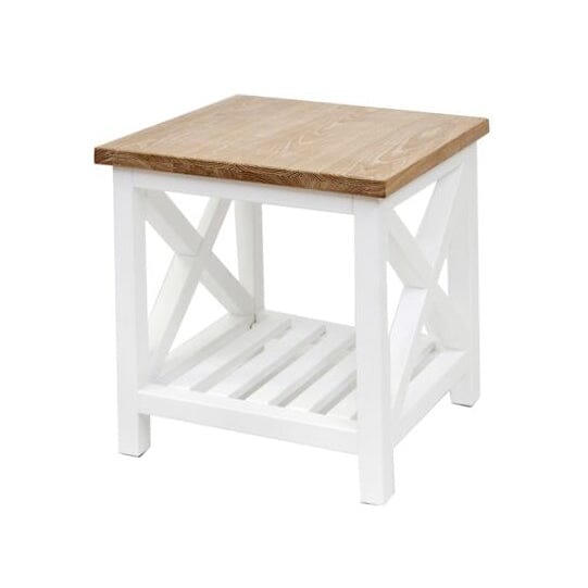 Caribbean Side Table Living Furniture Beachwood Designs White & Limed Ash