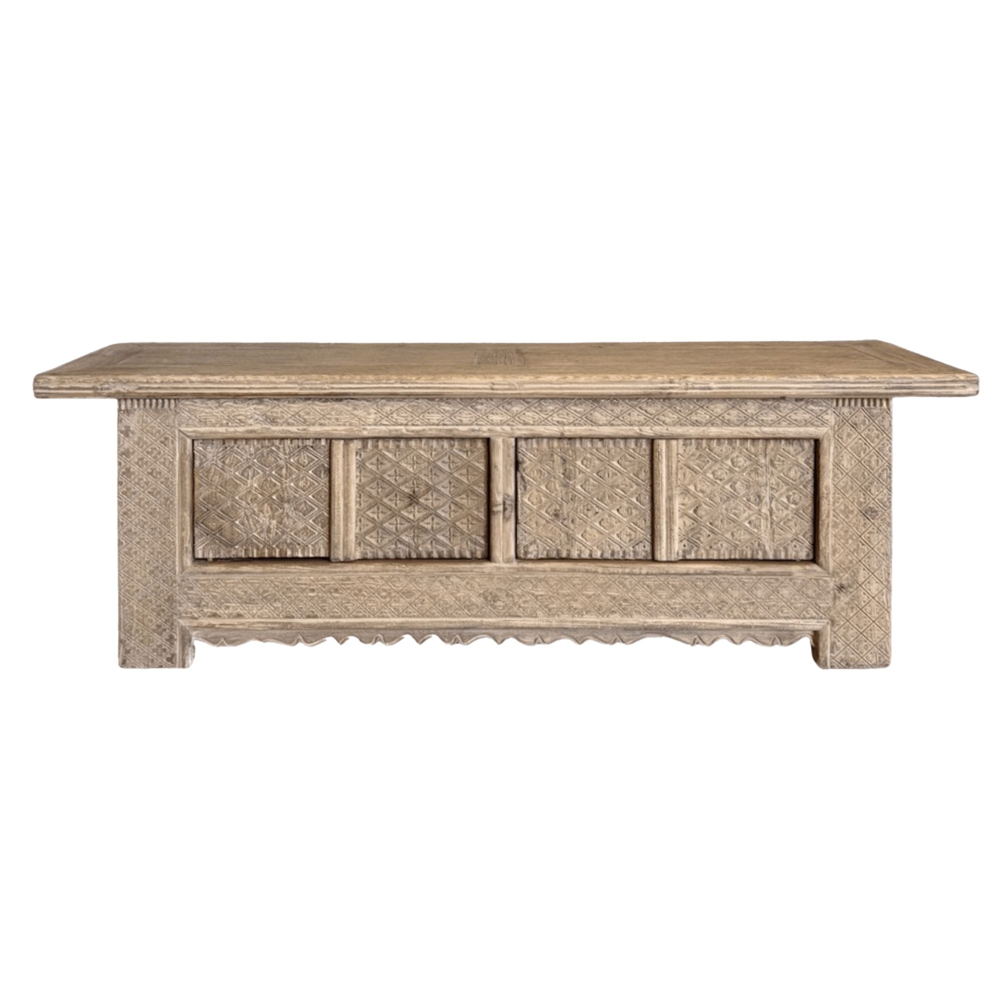 Carved Elm Media Unit L1800mm Living Furniture Beachwood Designs