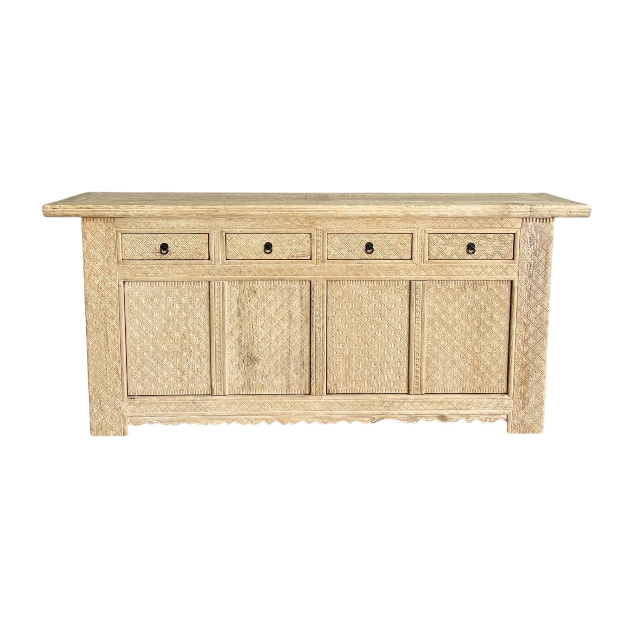 Carved Elm Sideboard L2000mm Living Furniture Beachwood Designs Natural Elm