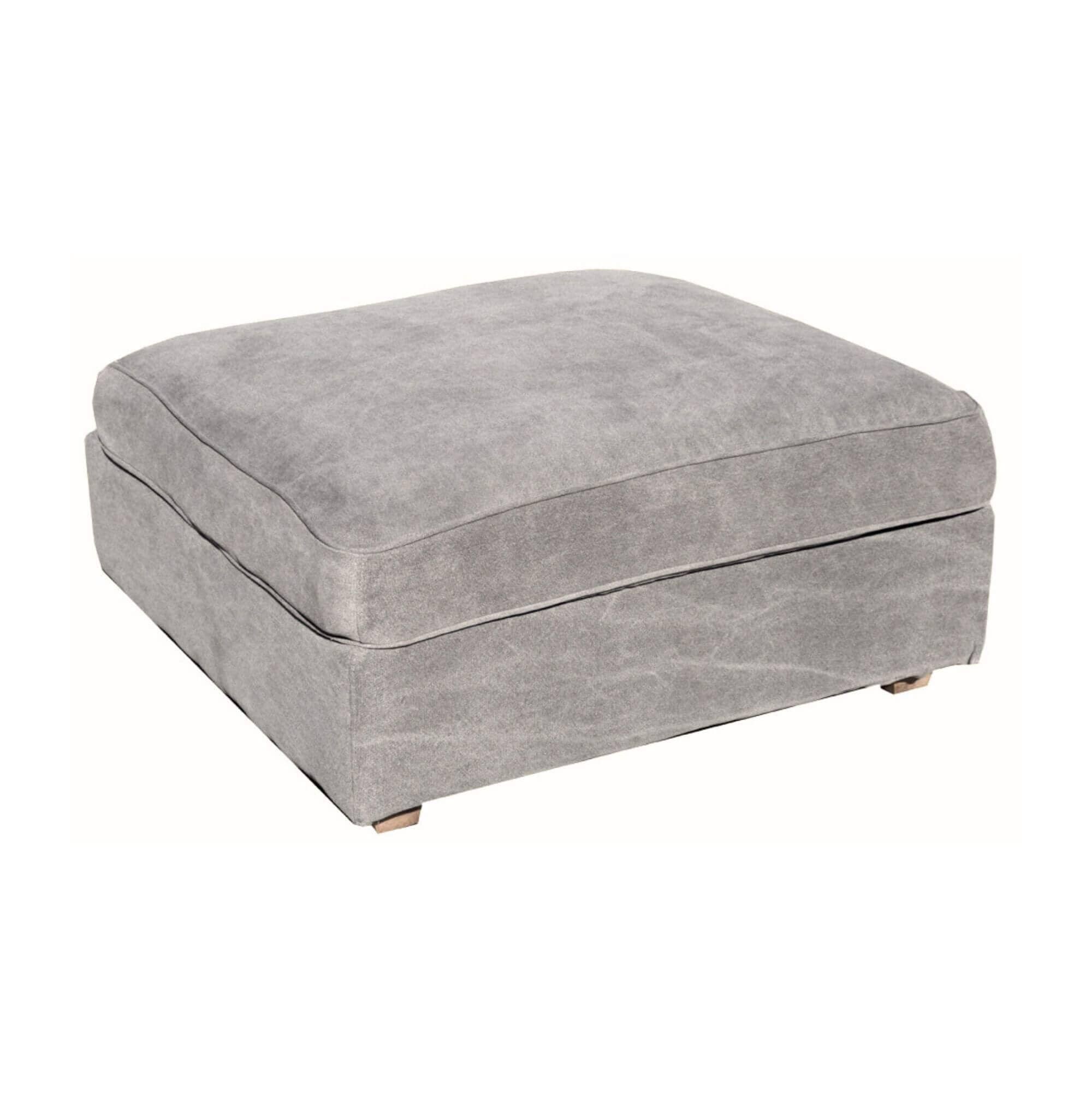 Clareville Ottoman Living Furniture Beachwood Designs Shale Linen 