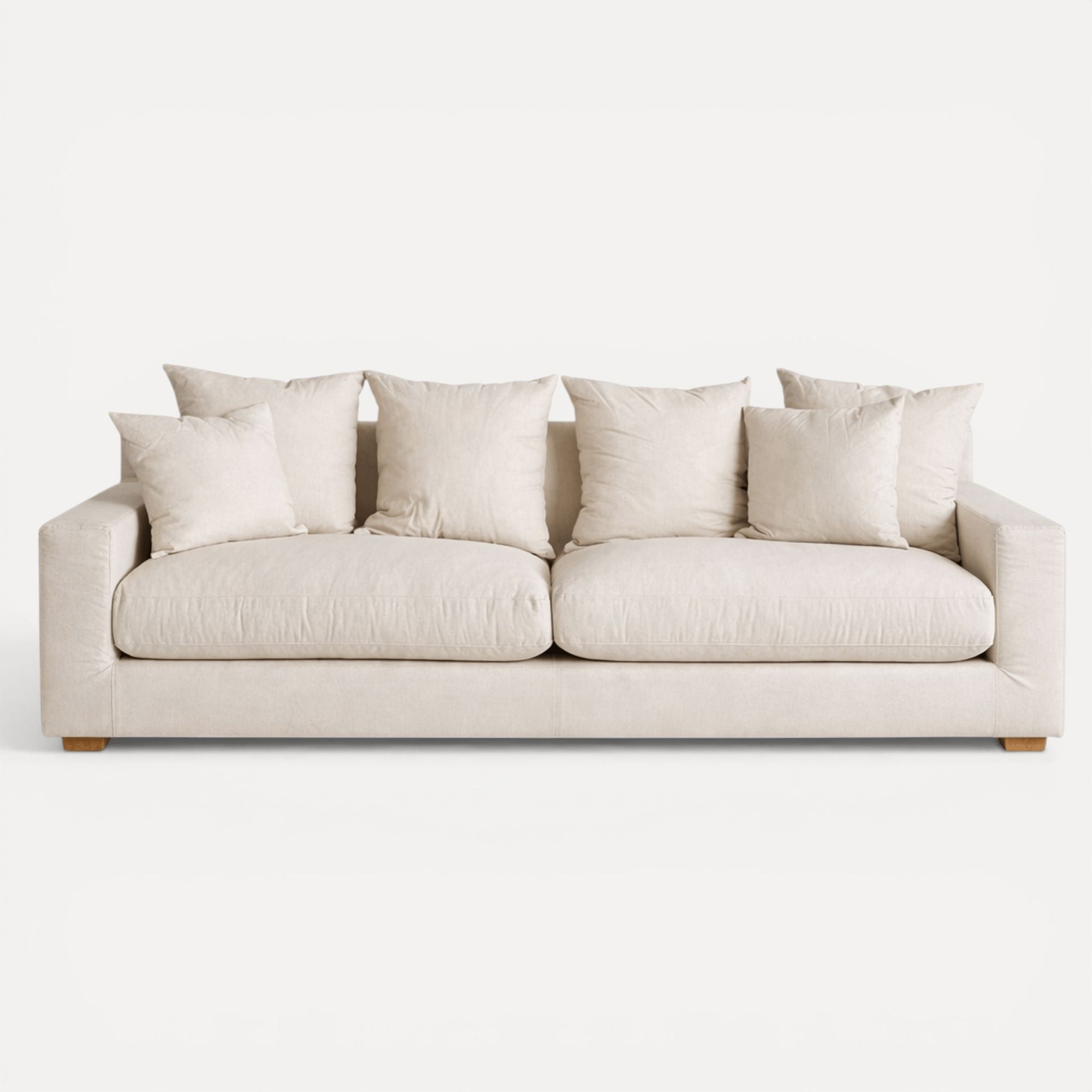 Clareville Sofa - 4 Seater Living Furniture Beachwood Designs Salt & Pepper Linen Cotton