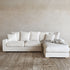 Clareville Sofa with Chaise Living Furniture Beachwood Designs Salt & Pepper Linen Cotton