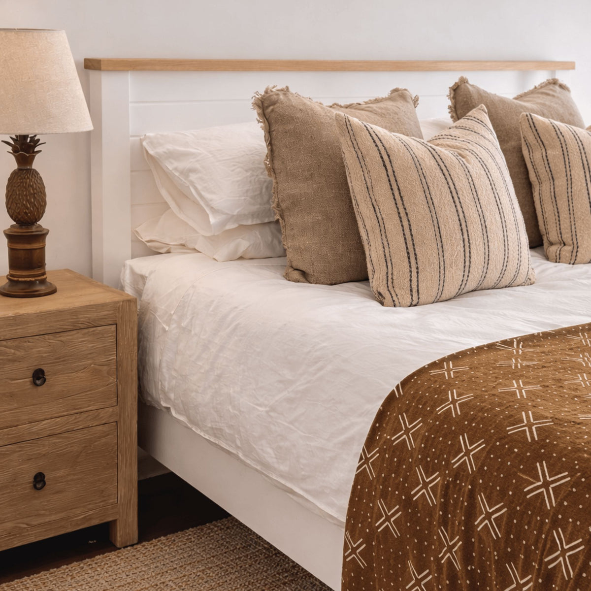 Coast Bed - Queen Bedroom Furniture Beachwood Designs White & Limed Ash