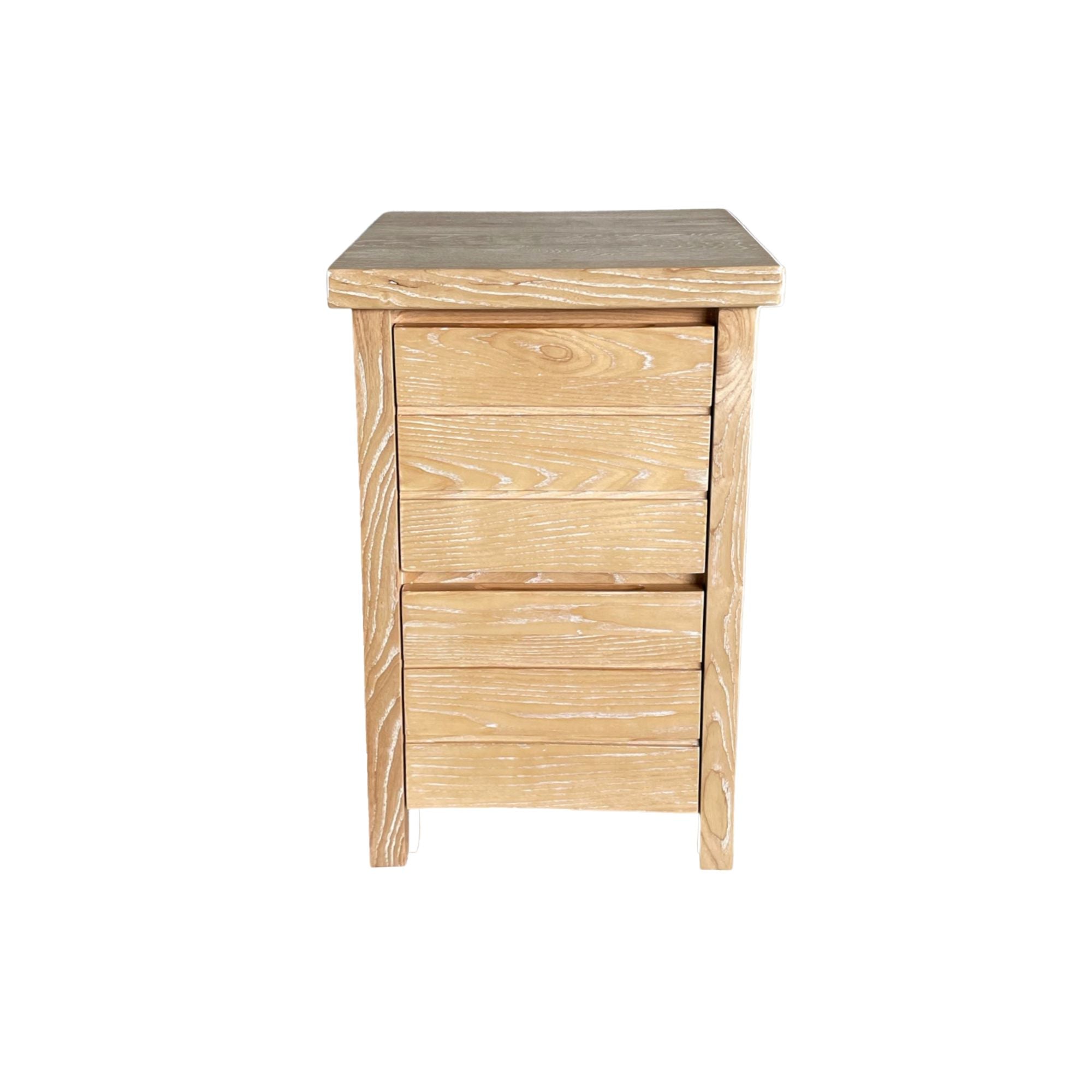 Coast Bedside L450mm - 2 Drawer Bedroom Furniture Beachwood Designs Limed Ash